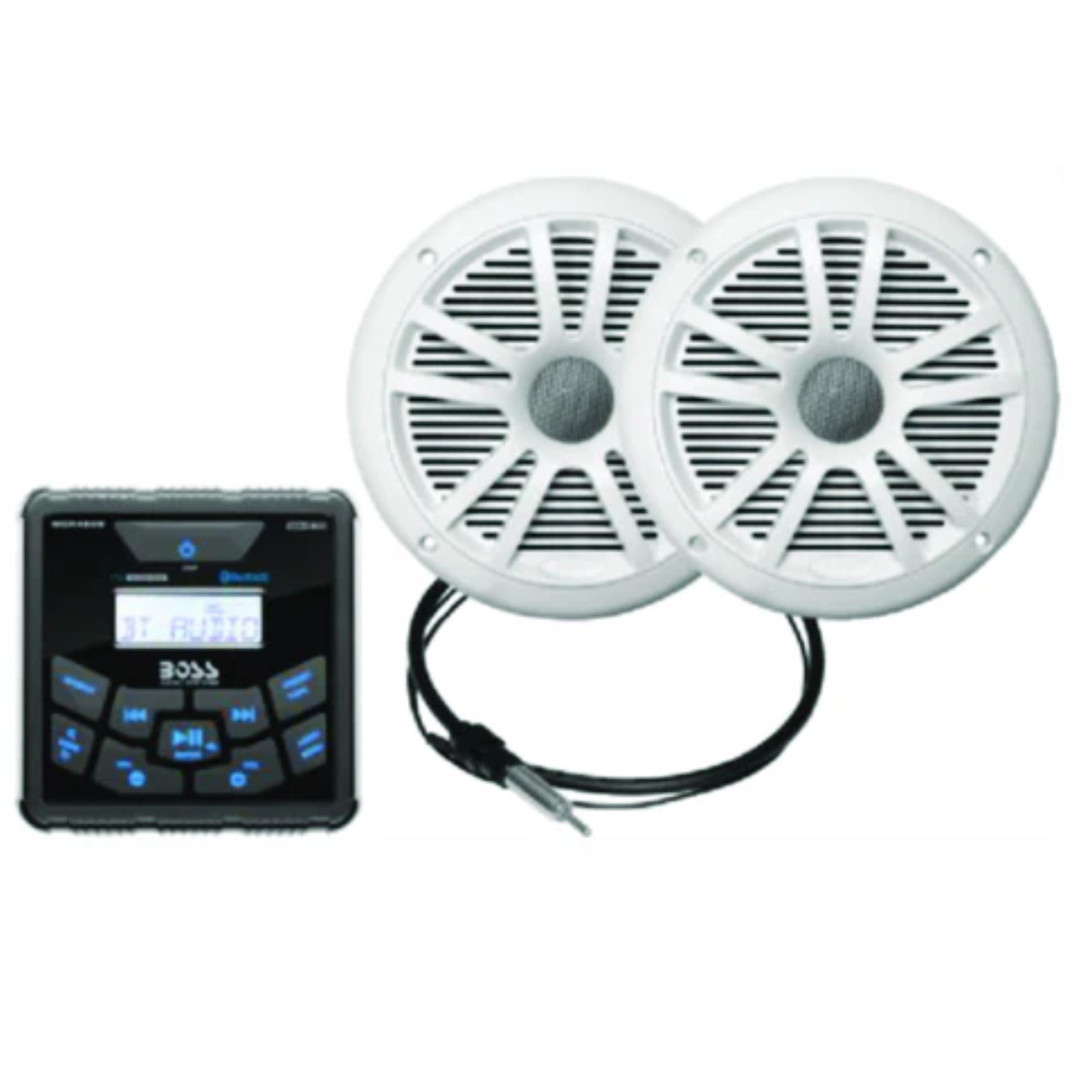 Boss Audio Systems New PKG Gauge W/PR 6.5 White Speaker, 153-MCKGB450W6