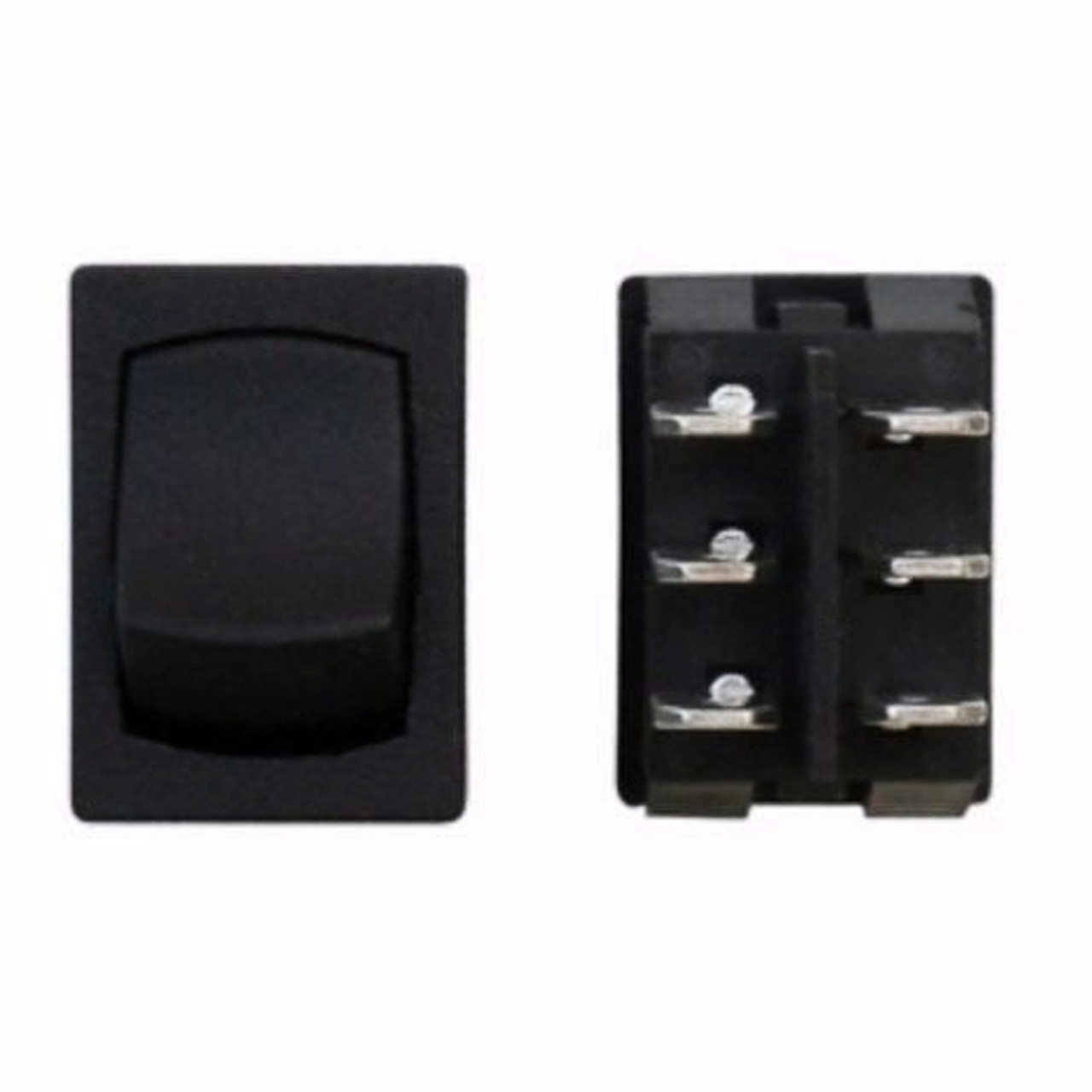 Diamond RV Appliance Light Panel Switch, 12V, Mini, DPDT, On/On, Black E2-41C