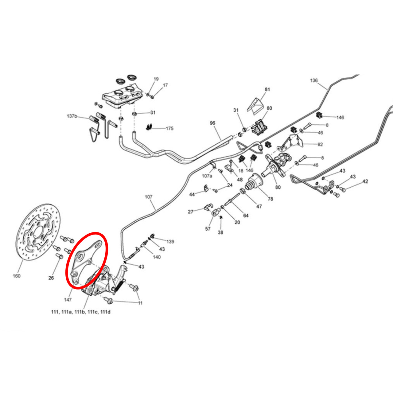 Can-Am New OEM Spyder Rear Brake Dust Cover, 219800242