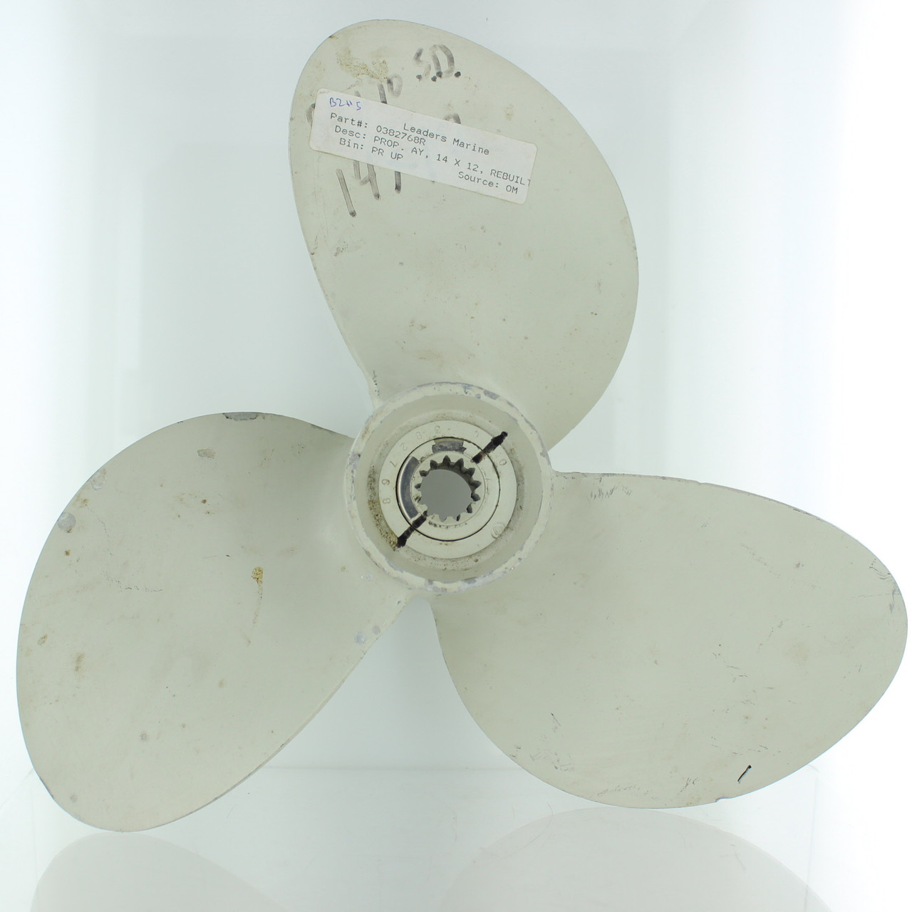 Johnson Evinrude OMC OEM Prop. Ay, 14 X 12, Rebuilt, 0382768R