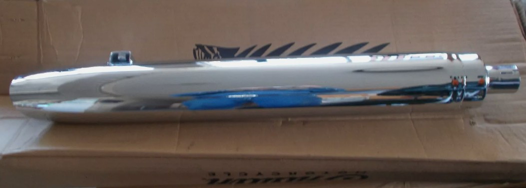 Indian Motorcycle NTO OEM Right Side Chrome Exhuast Muffler, Chief, 1262460-156