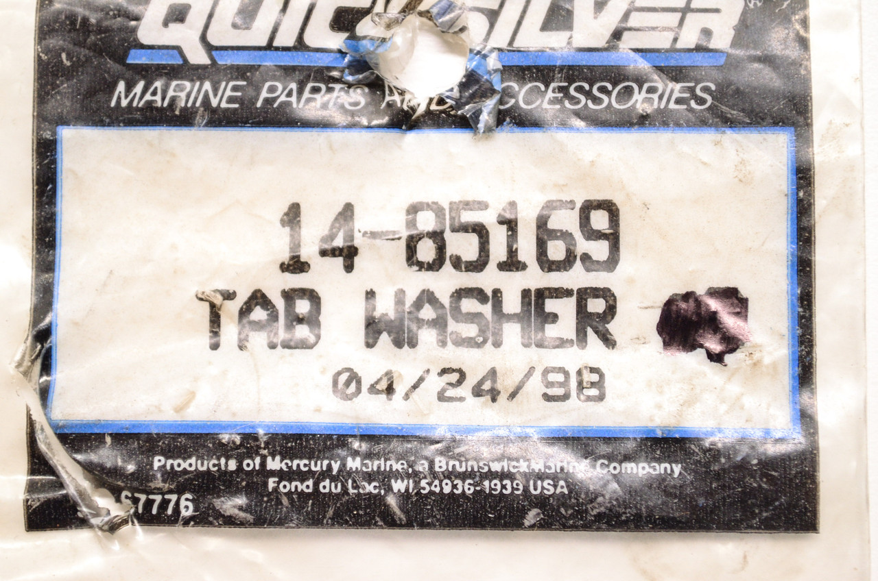 Mercury Marine/Mercruiser New OEM WASHER-TAB  14-85169
