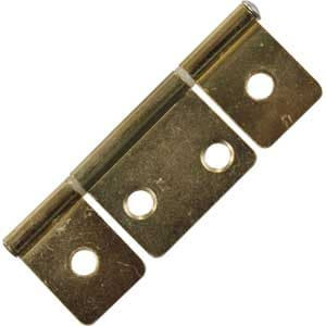 JR Products 70625 Non-Mortise 3-1/2" Hinge Brass, 2 Pack