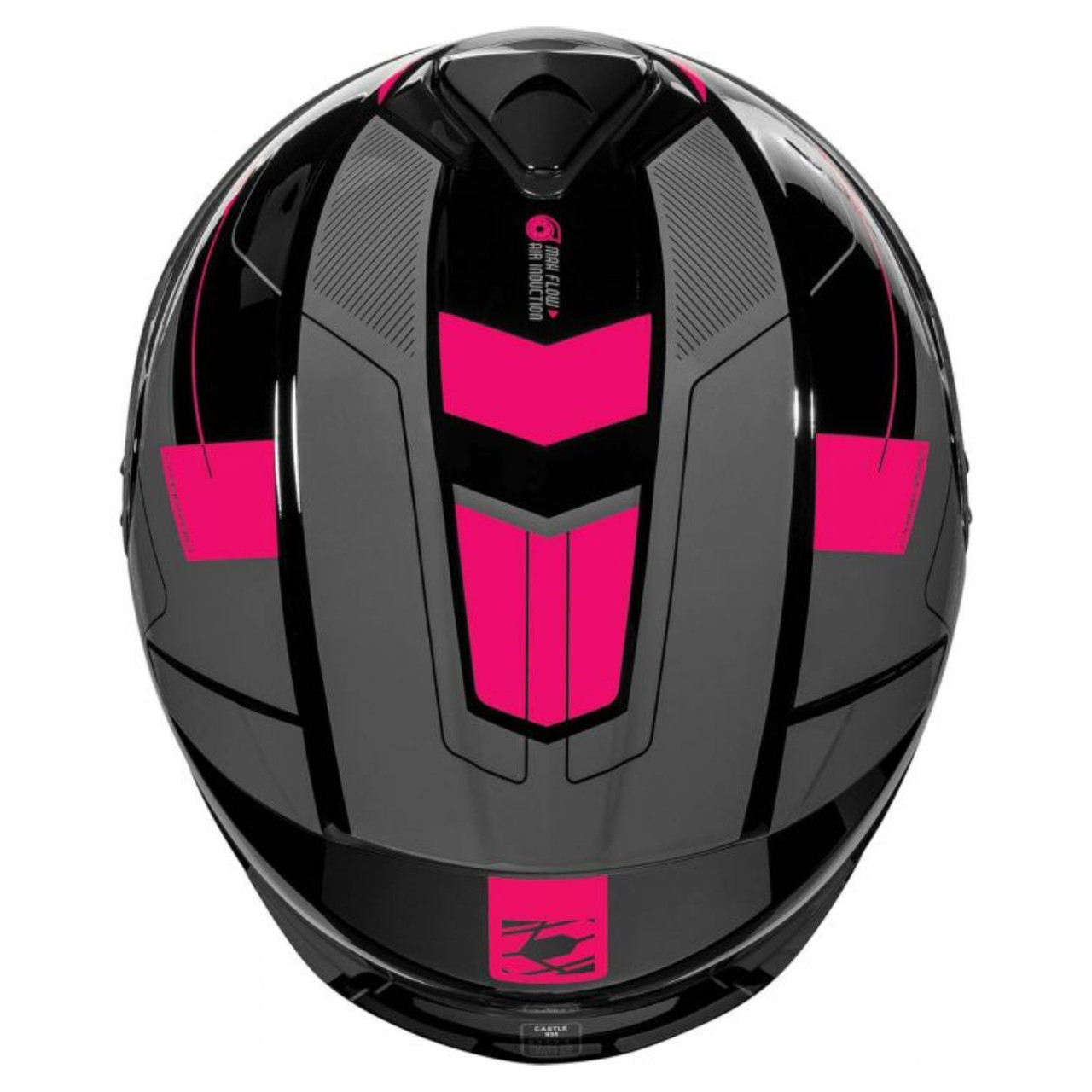 Castle X New Men's X-Large Electric Raid CX935  Pink Glo/Silver Helmet, 36-26188