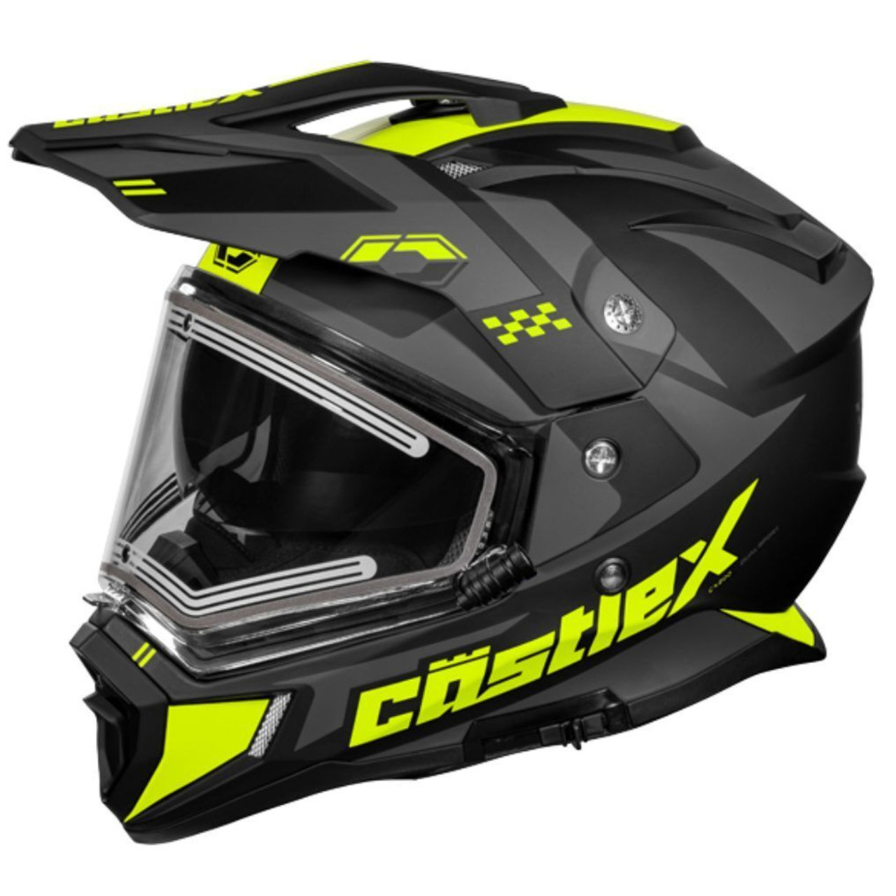 Castle X New Large Matte Hi-Vi's CX200 Wrath Electric Helmet, 36-28136