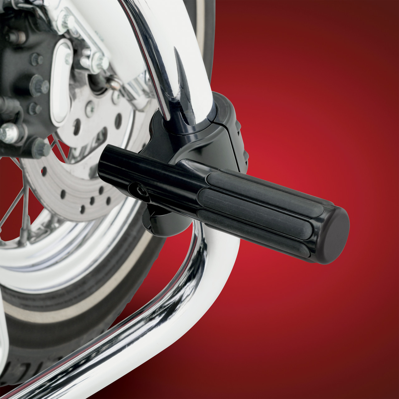 Show Chrome Accessories 1 1/4" Hwy Clamp With Rail Peg, 21-334