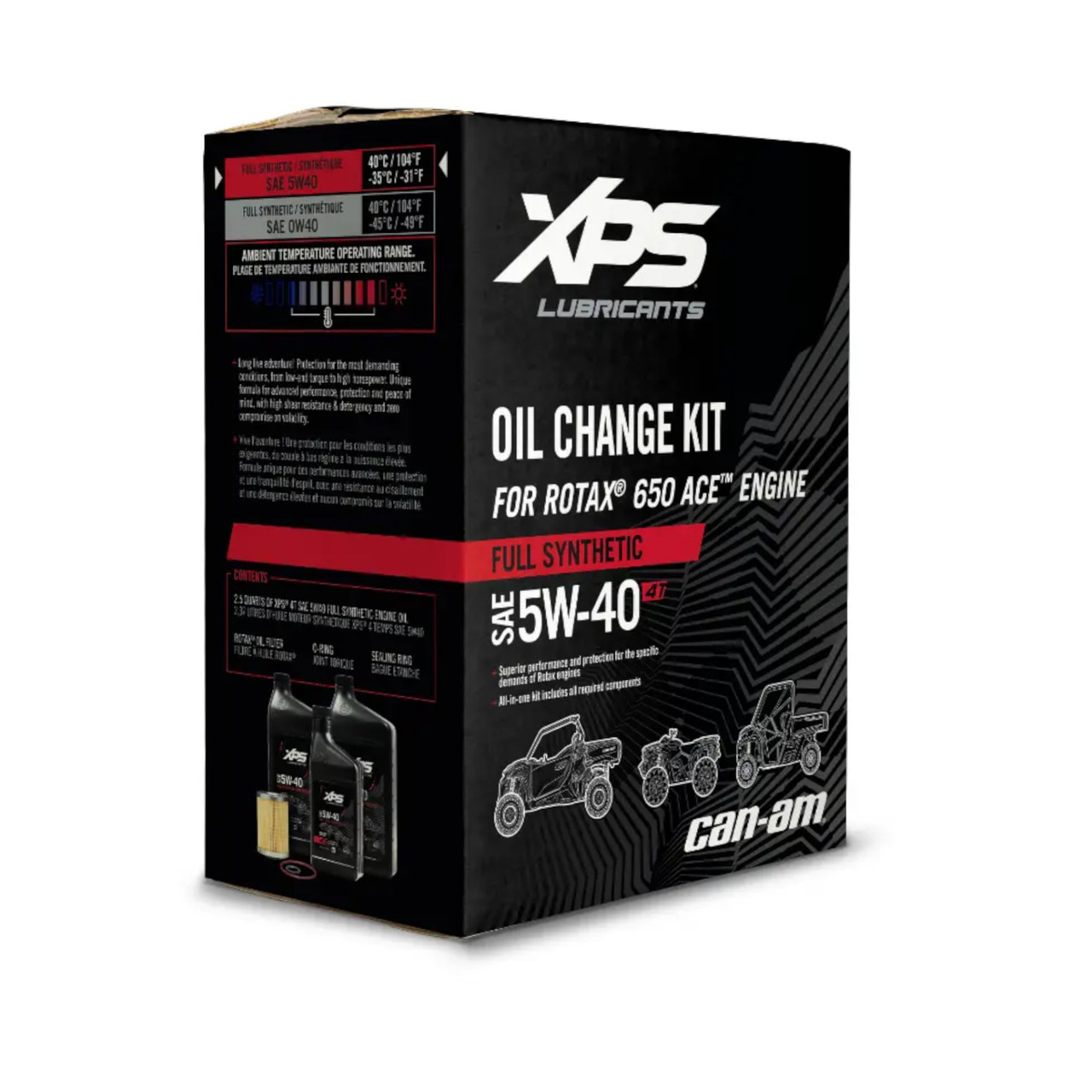Can-Am OEM, XPS Lubricants Synthetic Oil Change Kit 5W40, ACE 650CC, 9779480