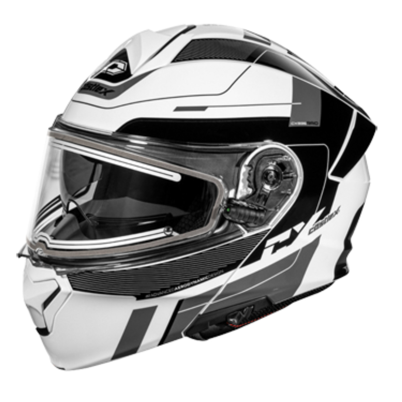 Castle X New Large White/Black Electric CX935 Raid Helmet, 36-26106