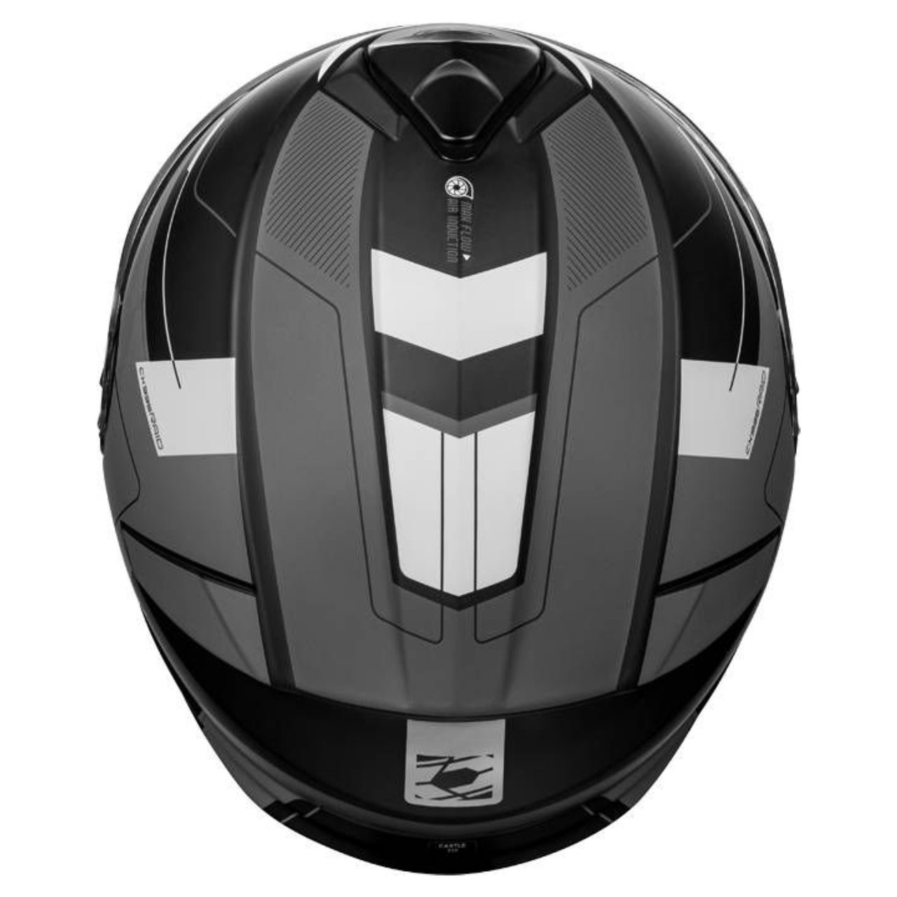 Castle X New Medium Matte Charcoal/Silver Electric CX935 Raid Helmet, 36-26174