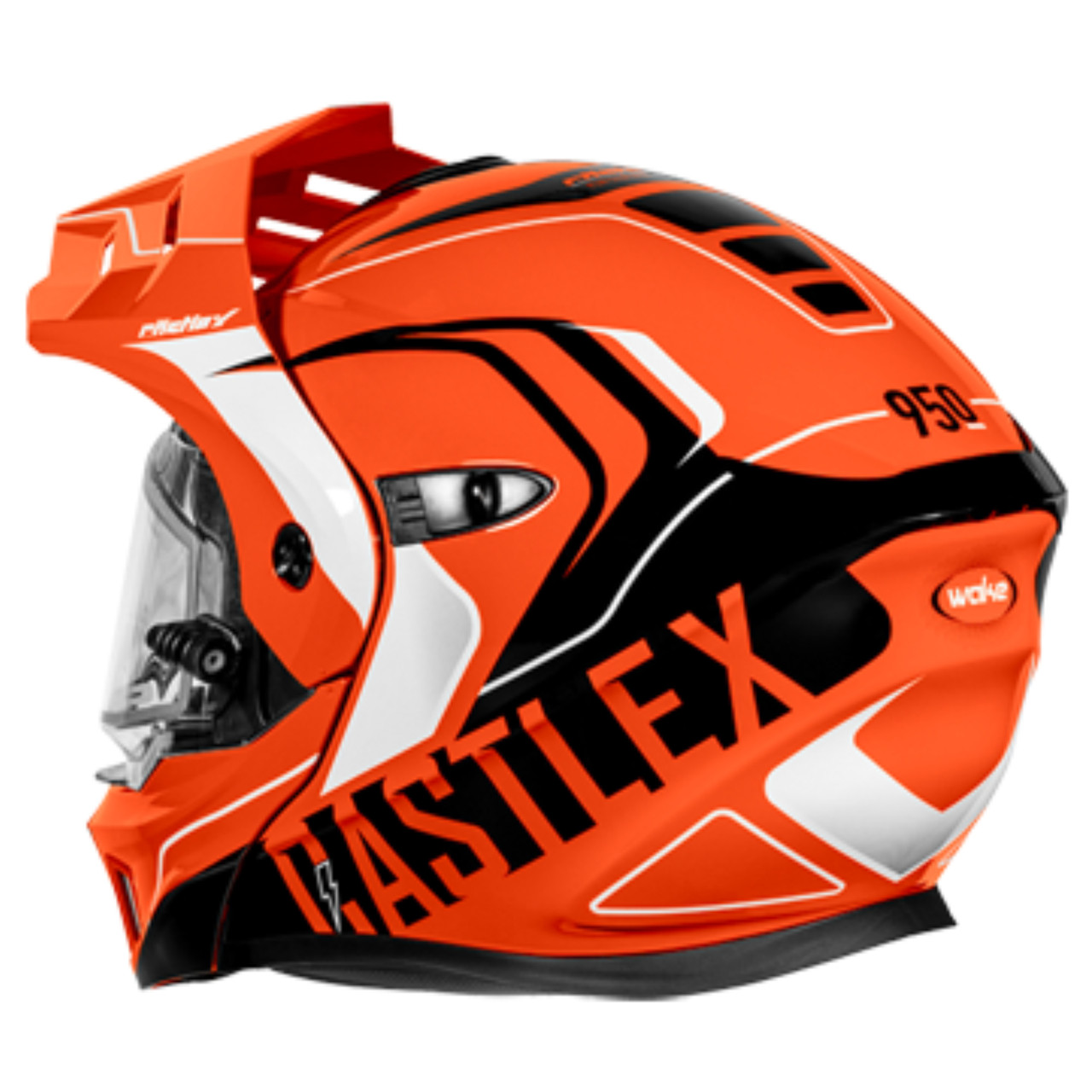 Castle X New Large Flo-Orange/Black Electric CX950V2 Wake Helmet, 45-22156