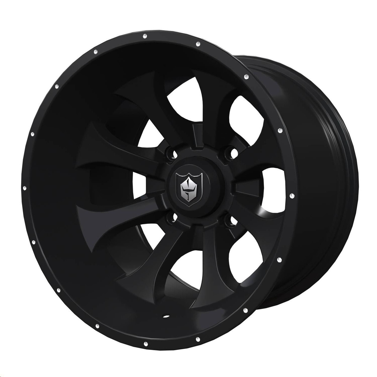 Polaris OEM Wheel-15X10,-38 Knight,Flblk, 1523728-458