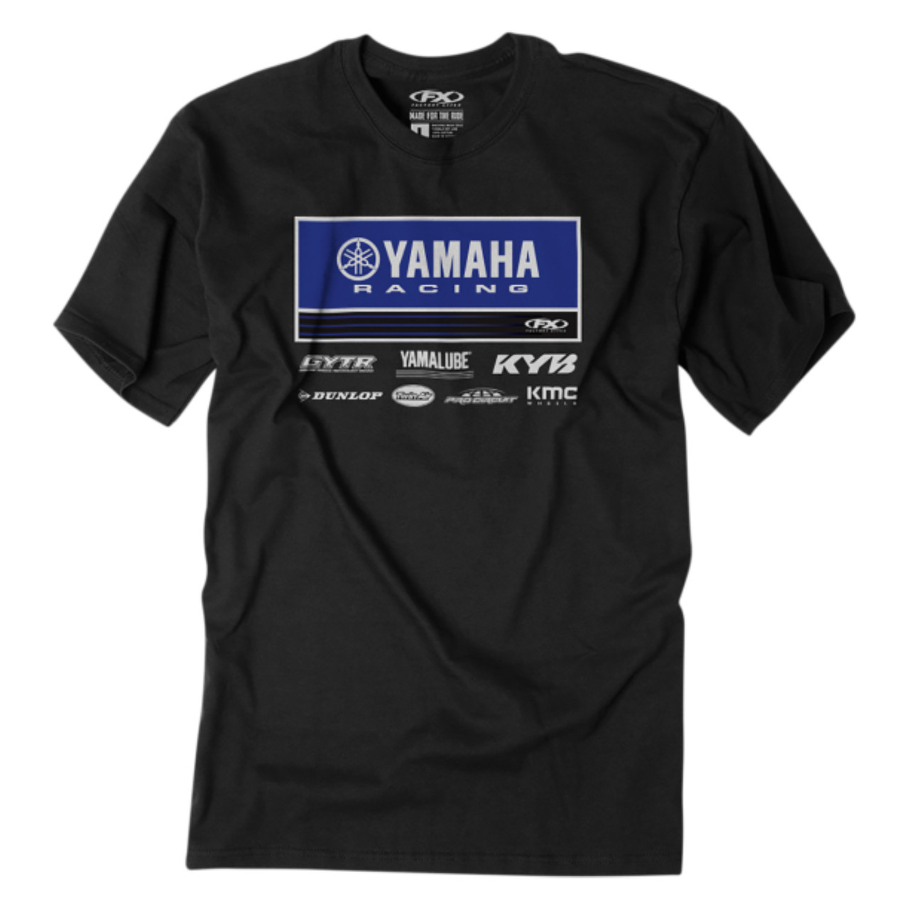Factory Effex New Men's X-Large Black Yamaha 21 Racewear T-Shirt, 303020972