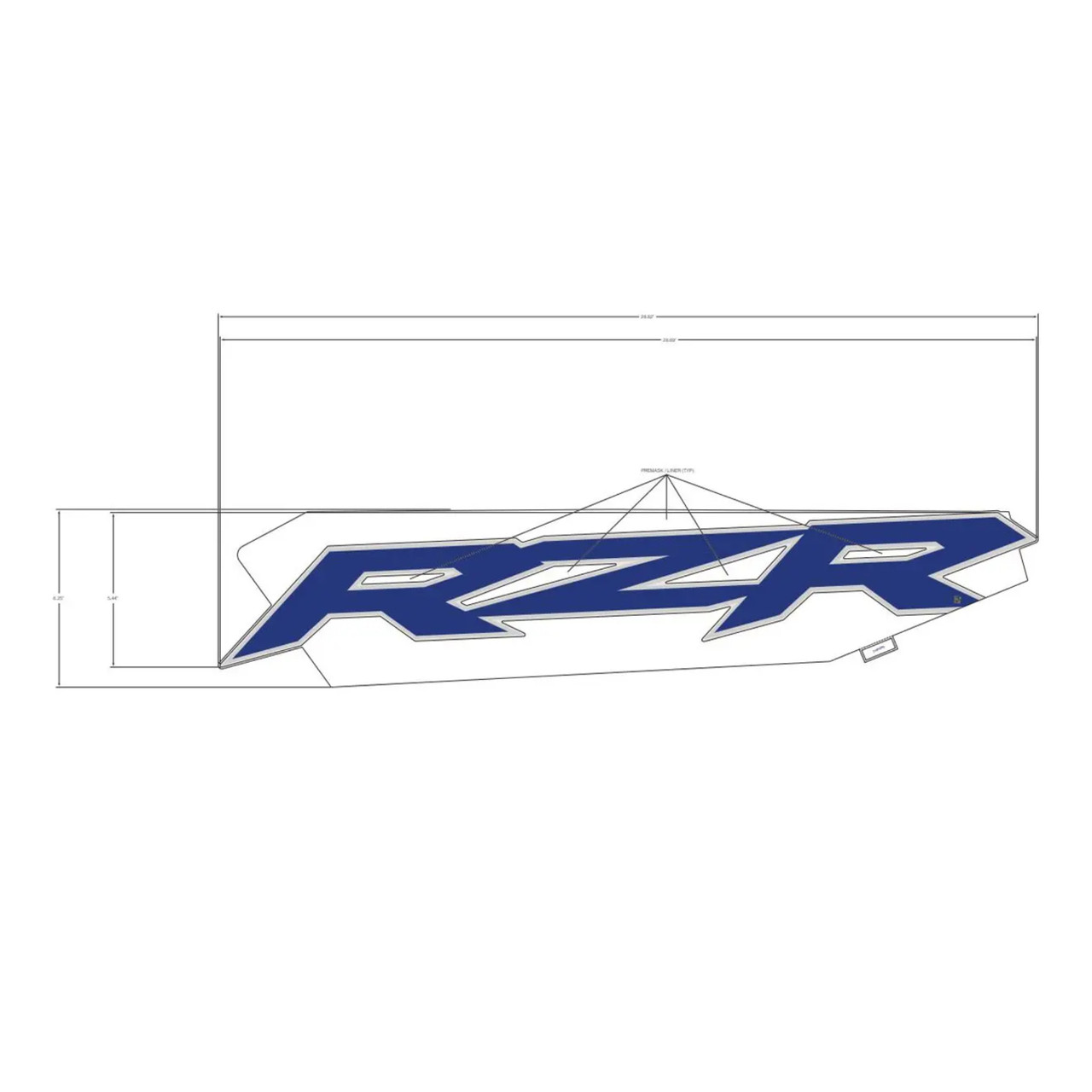 Polaris OEM Upper Left Door RZR Decal, 7191247
