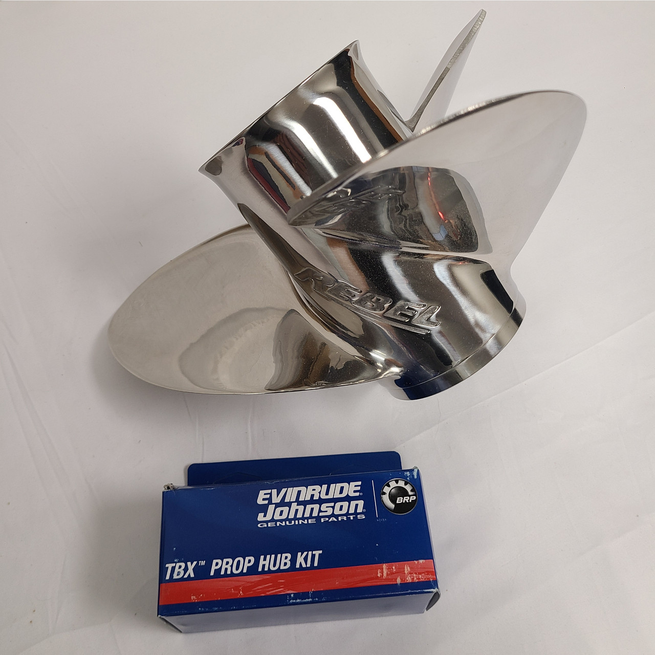 Johnson Evinrude OMC OEM Stainless Rebel TBX 15 3/4 x 15 LH Propeller, 0763985