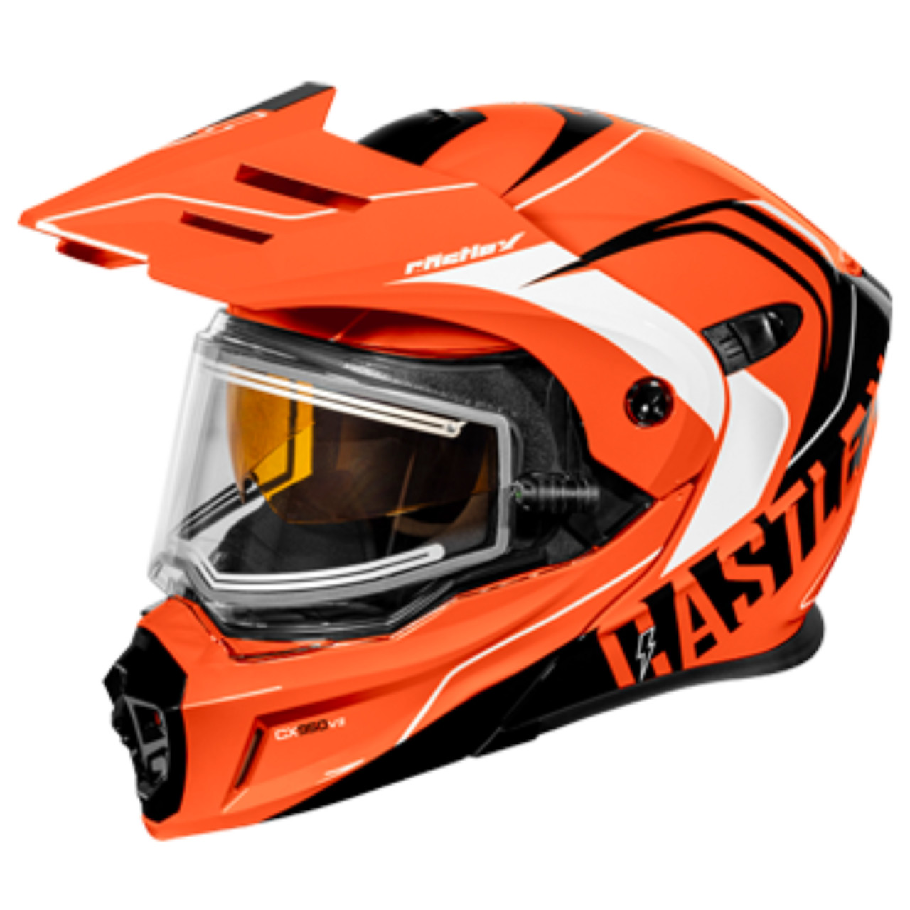 Castle X New X-Large Flo-Orange/Black Electric CX950V2 Wake Helmet