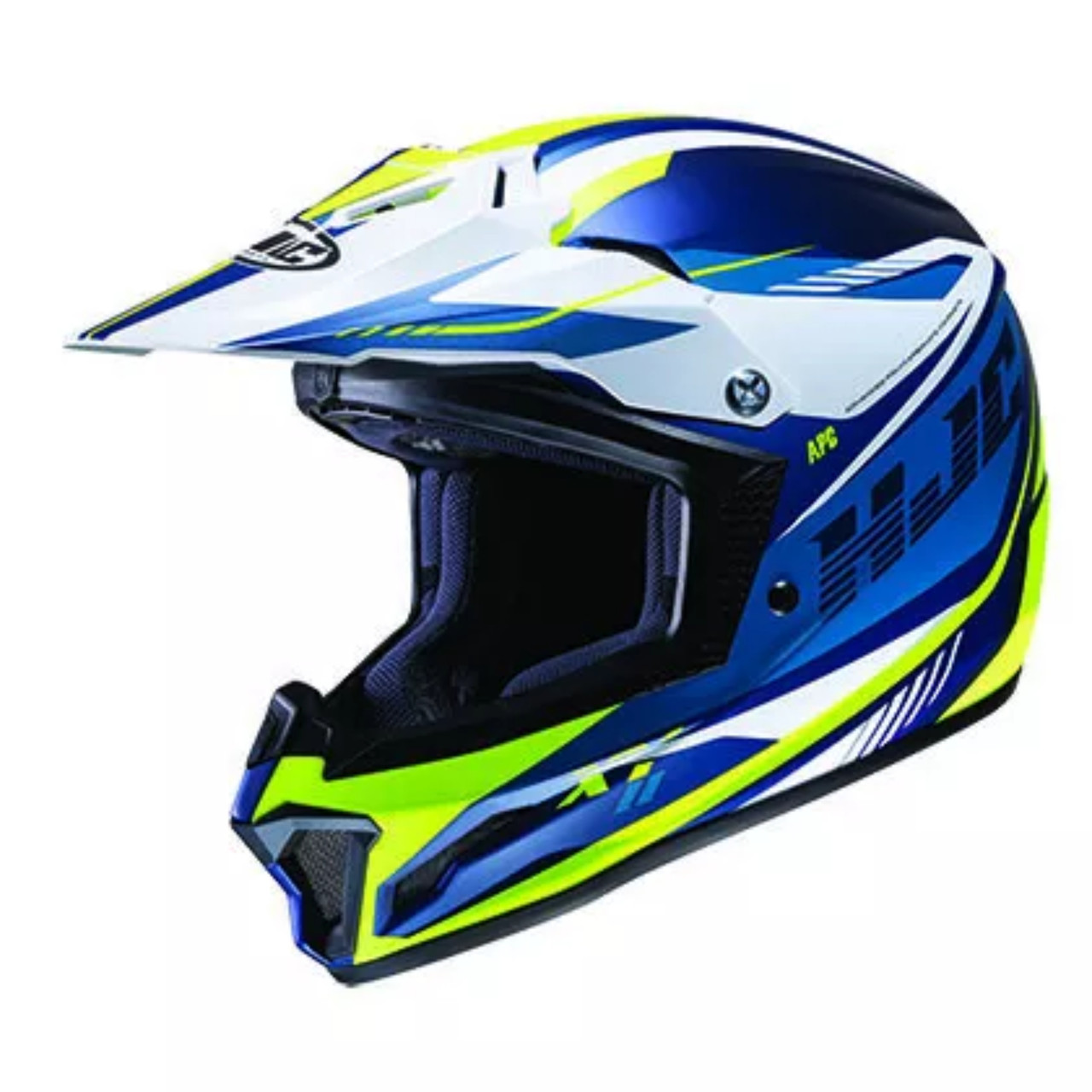 HJC New Medium CL-XYII Drift MC3HSF Helmet Blue/Hi-Vi's, 306-733