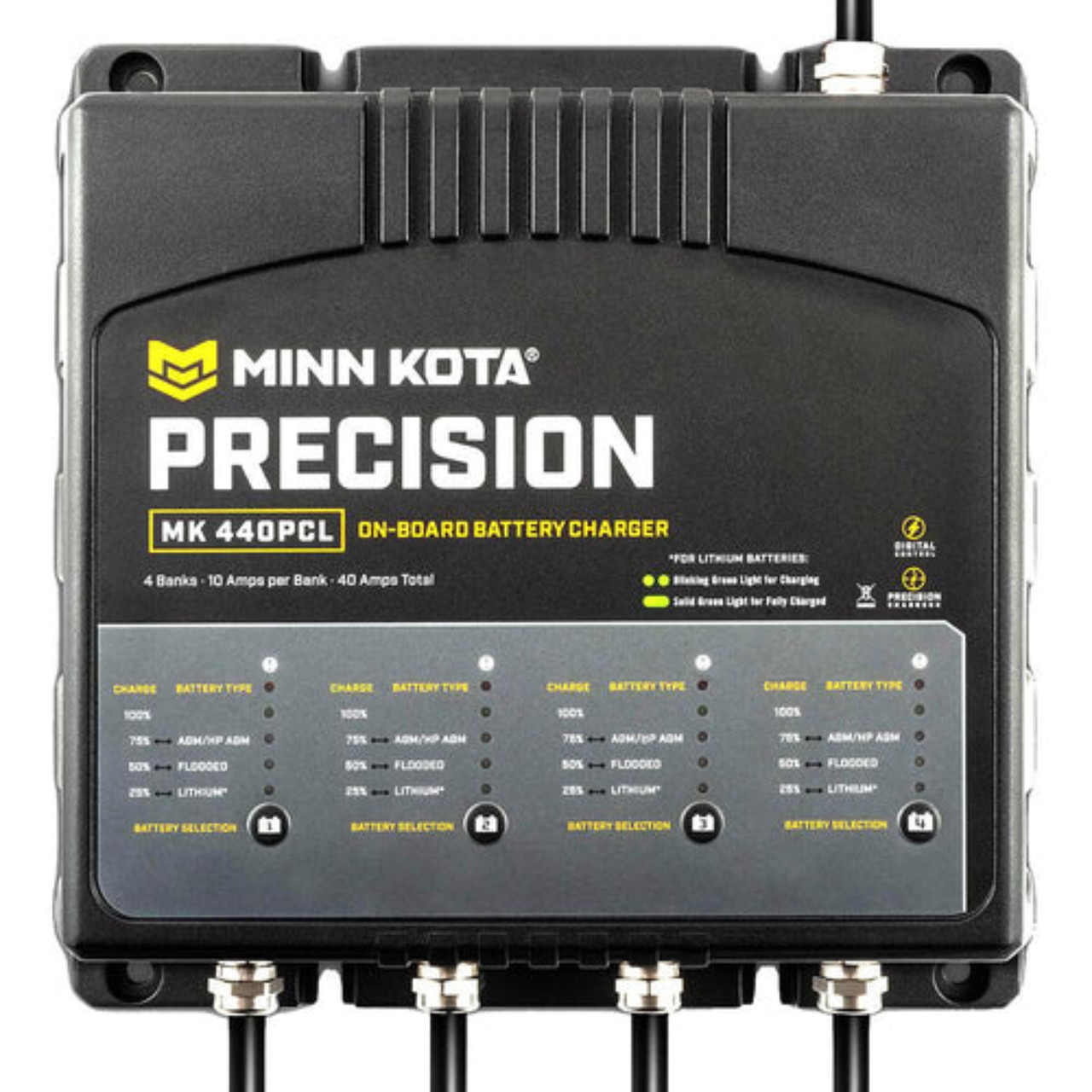 Minn Kota New MK-440 Charger 4 Bank X 10 AMP, 27-1834401