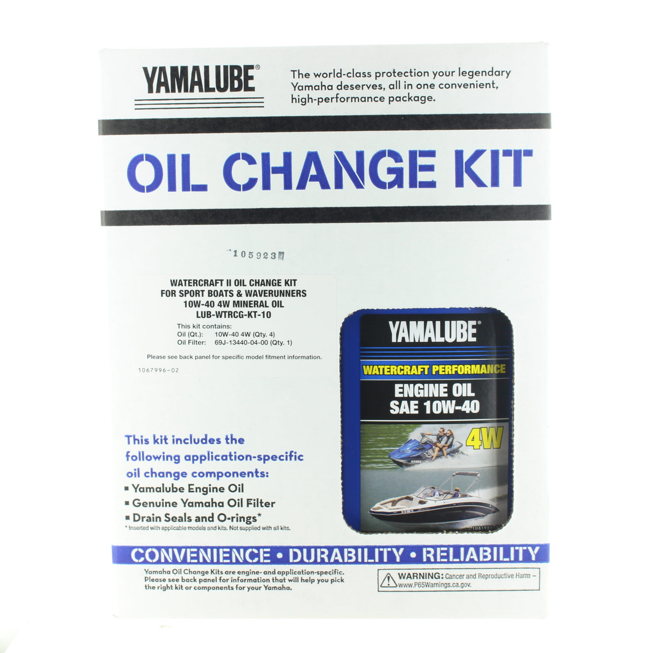 Yamaha New OEM Watercraft II Oil Change Kit, LUB-WTRCG-KT-10