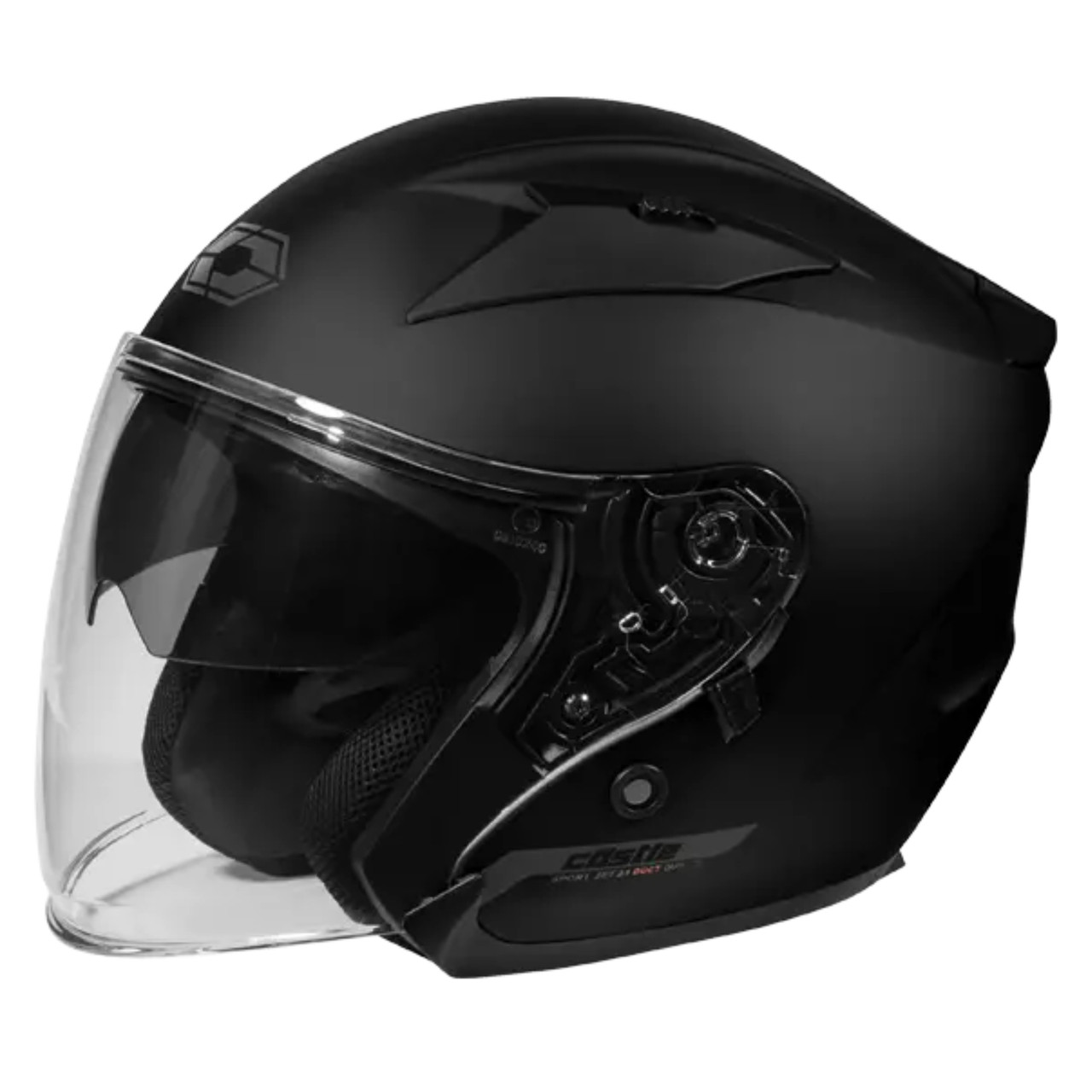 Castle X New Medium Matte Black Avenue SV Solid Color Open Face Helmet, 35-0784