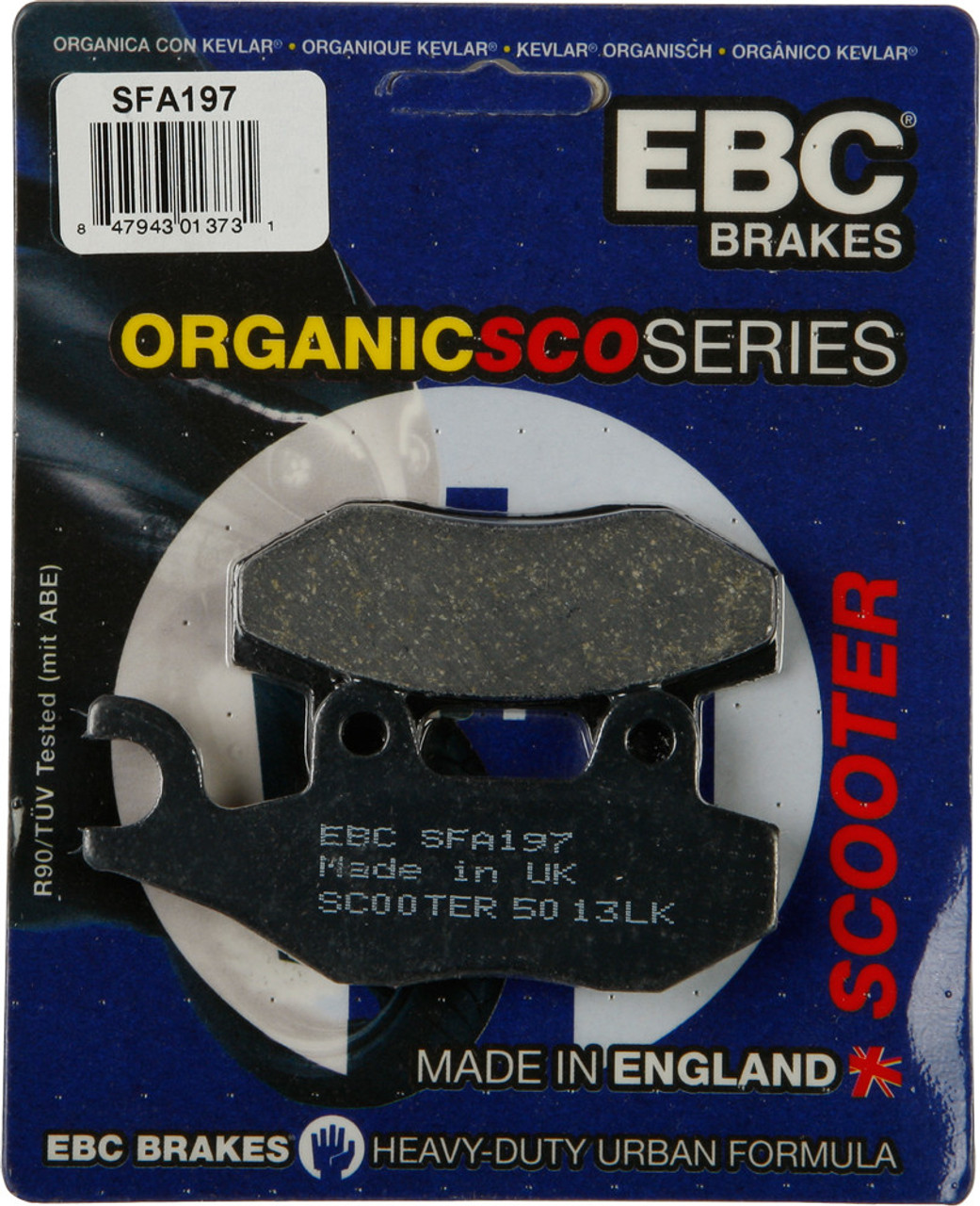 Ebc New Organic Brake Pads, 153-197