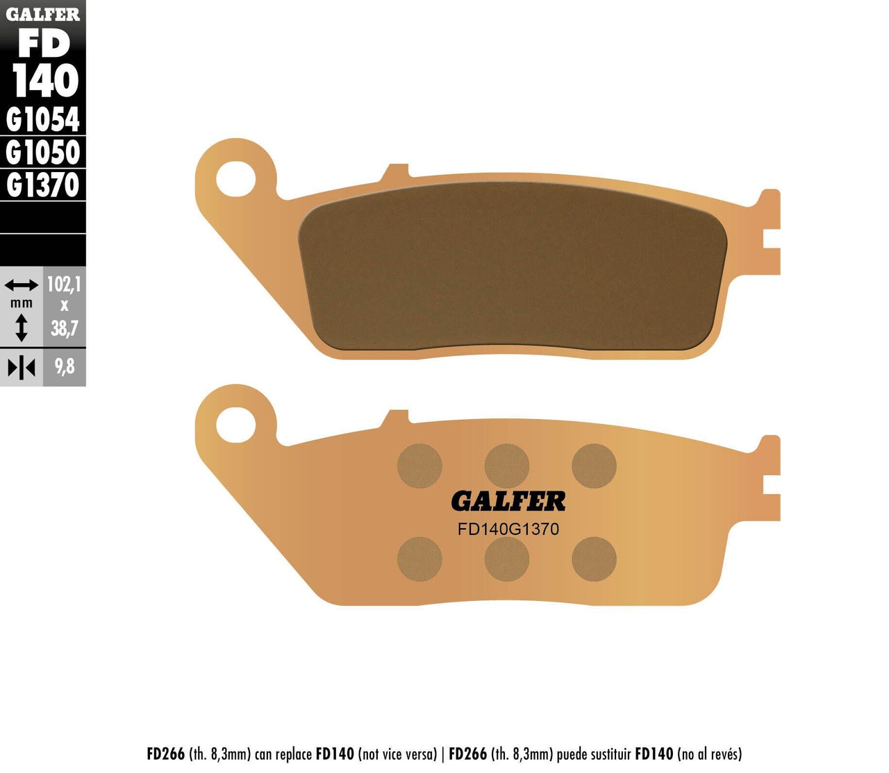 Galfer New HH Sintered Brake Pads, 17-140H