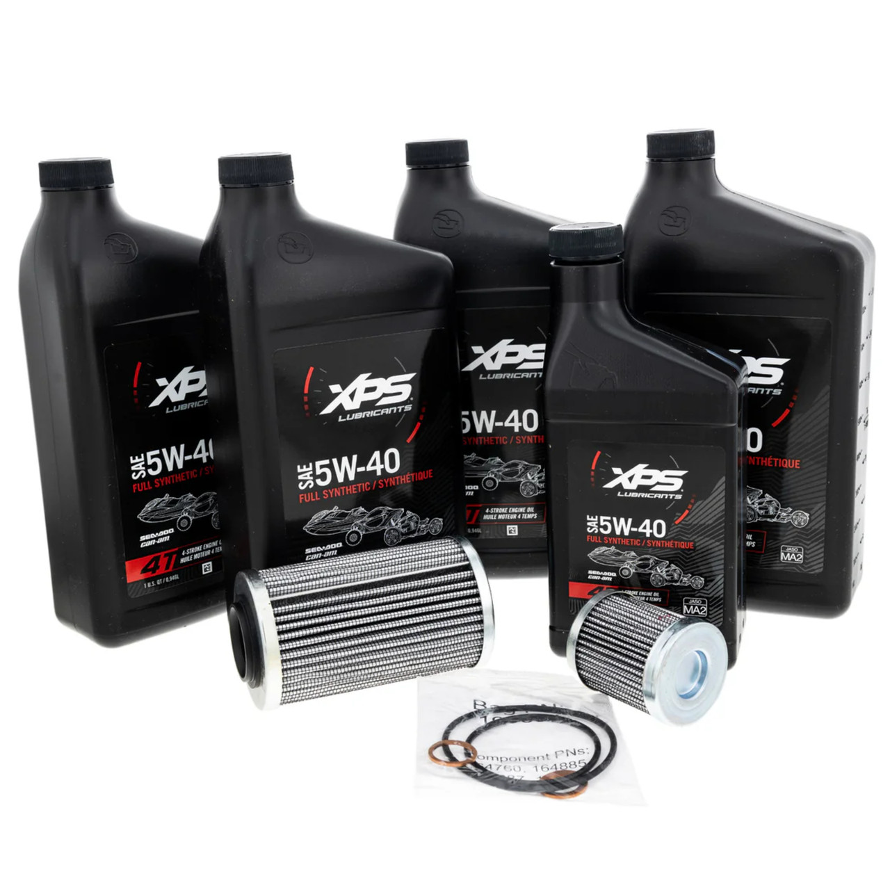 Sea-Doo New OEM Spyder 4T 5W-40 Full Synthetic Oil Change Kit, 9779248, 9779483