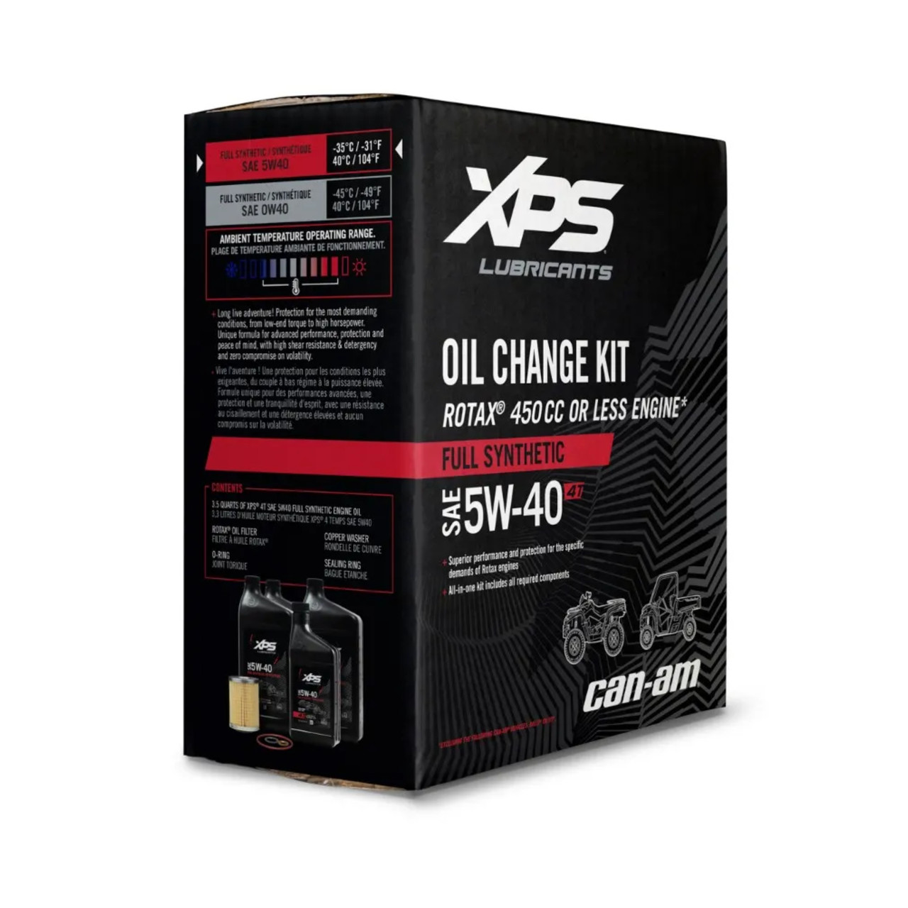 Can-Am New OEM 4T 5W-40 Full Synthetic Oil Change Kit, 9779256, 9779487