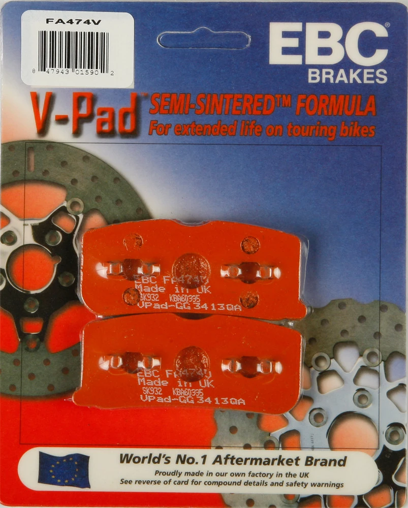 EBC Semi-Sintered Brake Pads, 15-474V