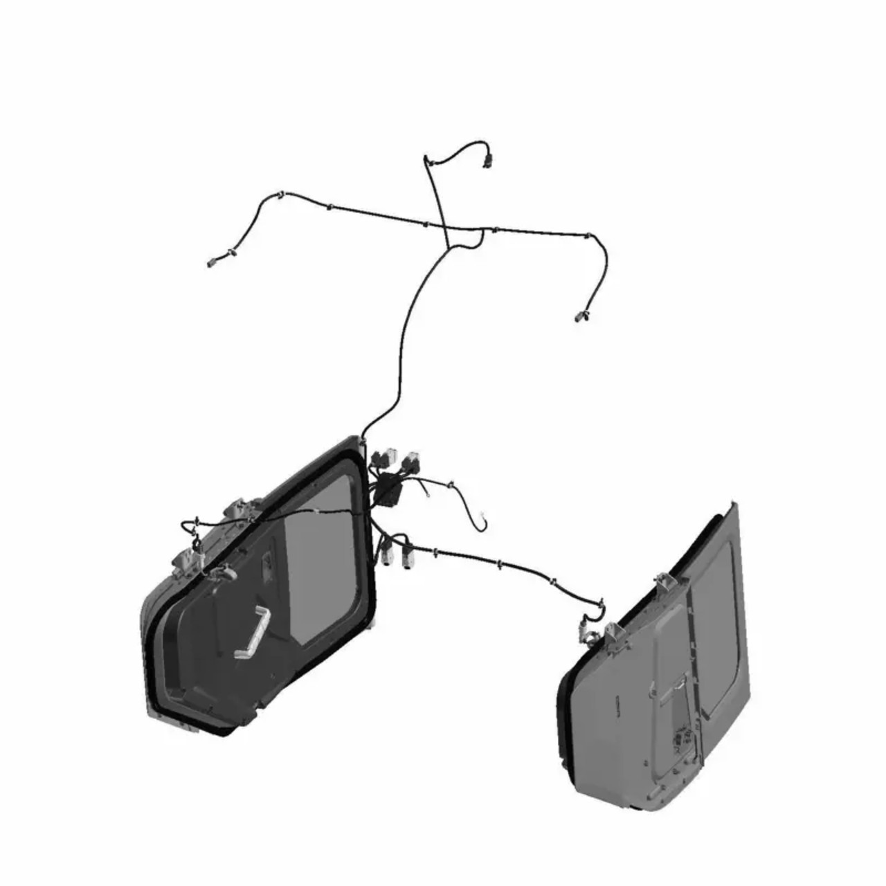 Polaris New OEM Full Poly Doors - Power Windows, Rear, 2884397