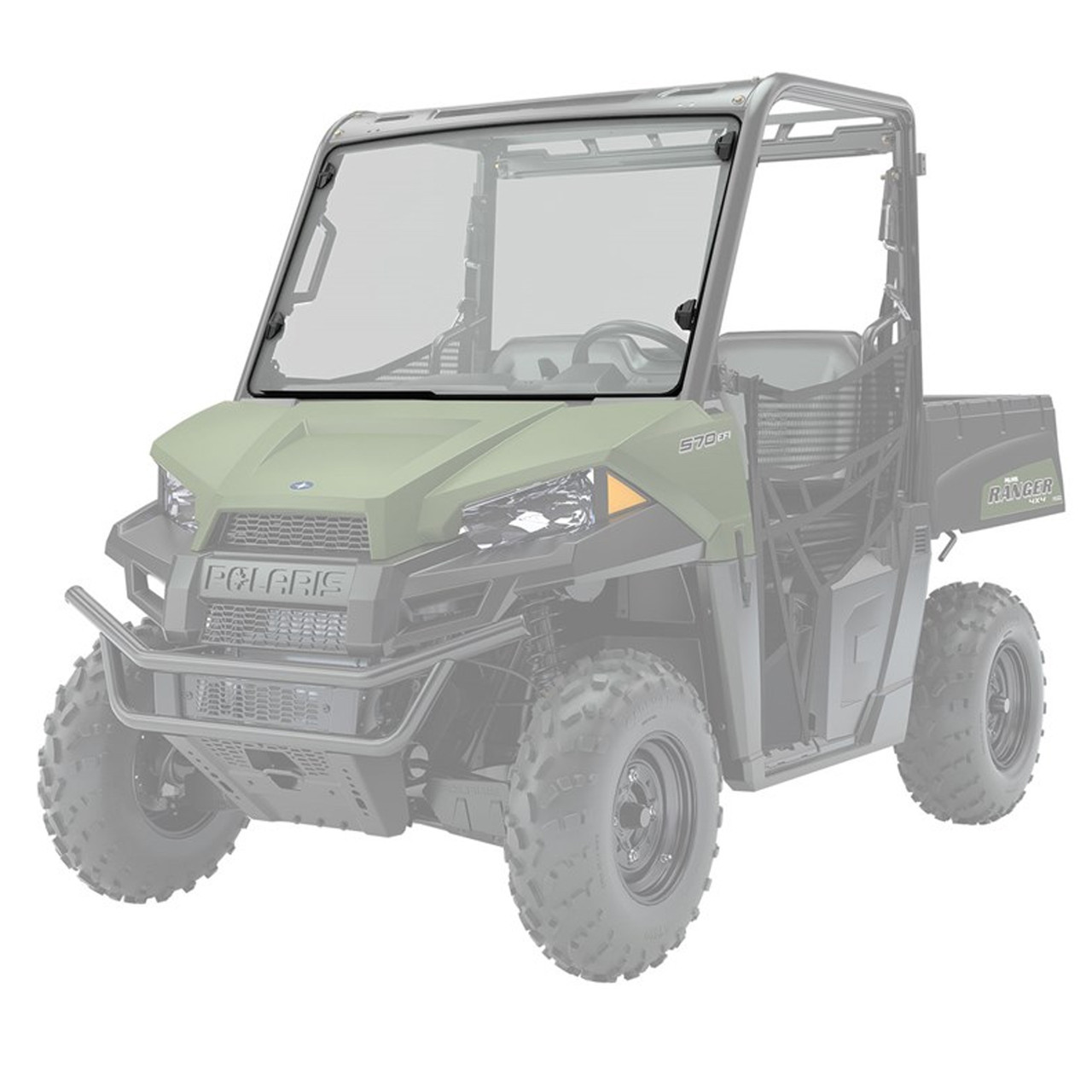 Polaris OEM Lock & Ride Hard Coat Poly Full Windshield, 2883319