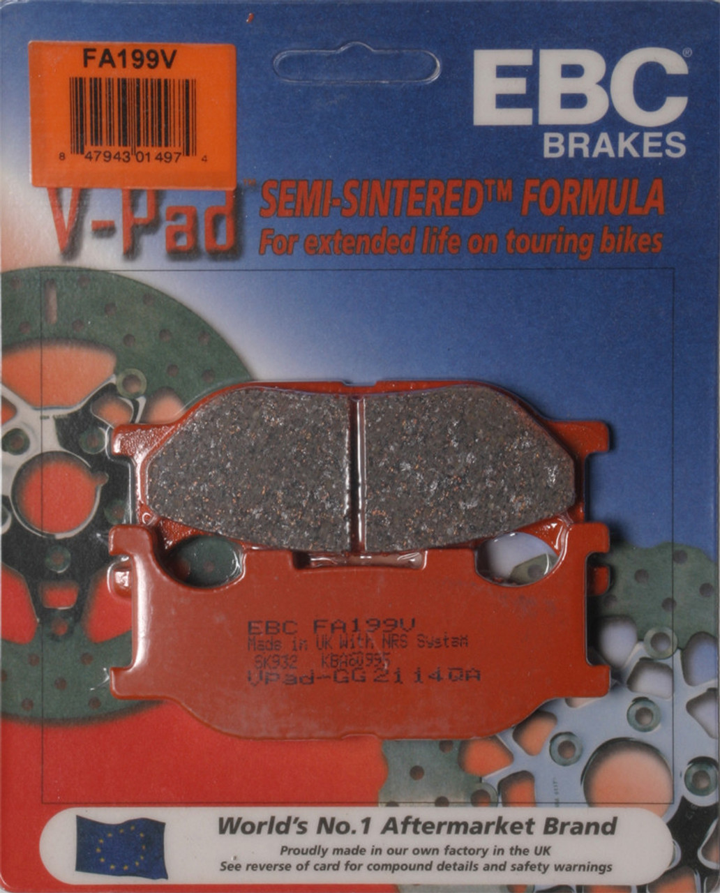 EBC Semi-Sintered Brake Pads, 15-199V