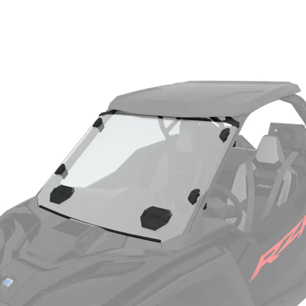 Polaris OEM Lock & Ride Full Vented Windshield - Hard Coat Poly, 2890375
