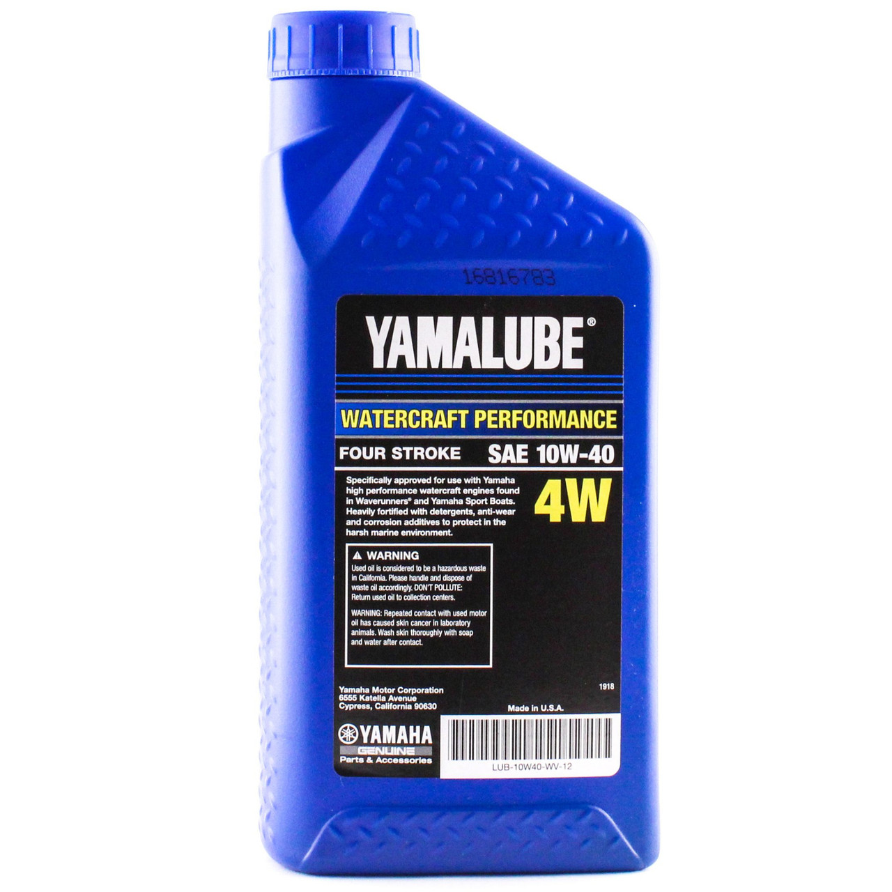 Yamaha New OEM 4W Watercraft Engine Oil, 10W-40 1qt/32oz, LUB-10W40-WV-12