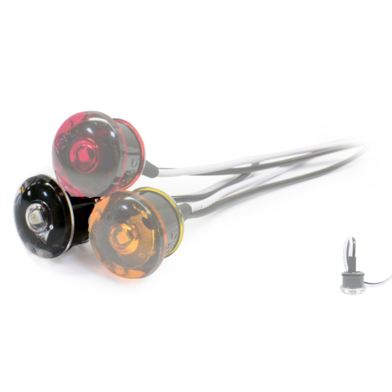 Tecniq OEM White Mini Grommet Mount Accent Light Clear Lens, S37-WC09-1