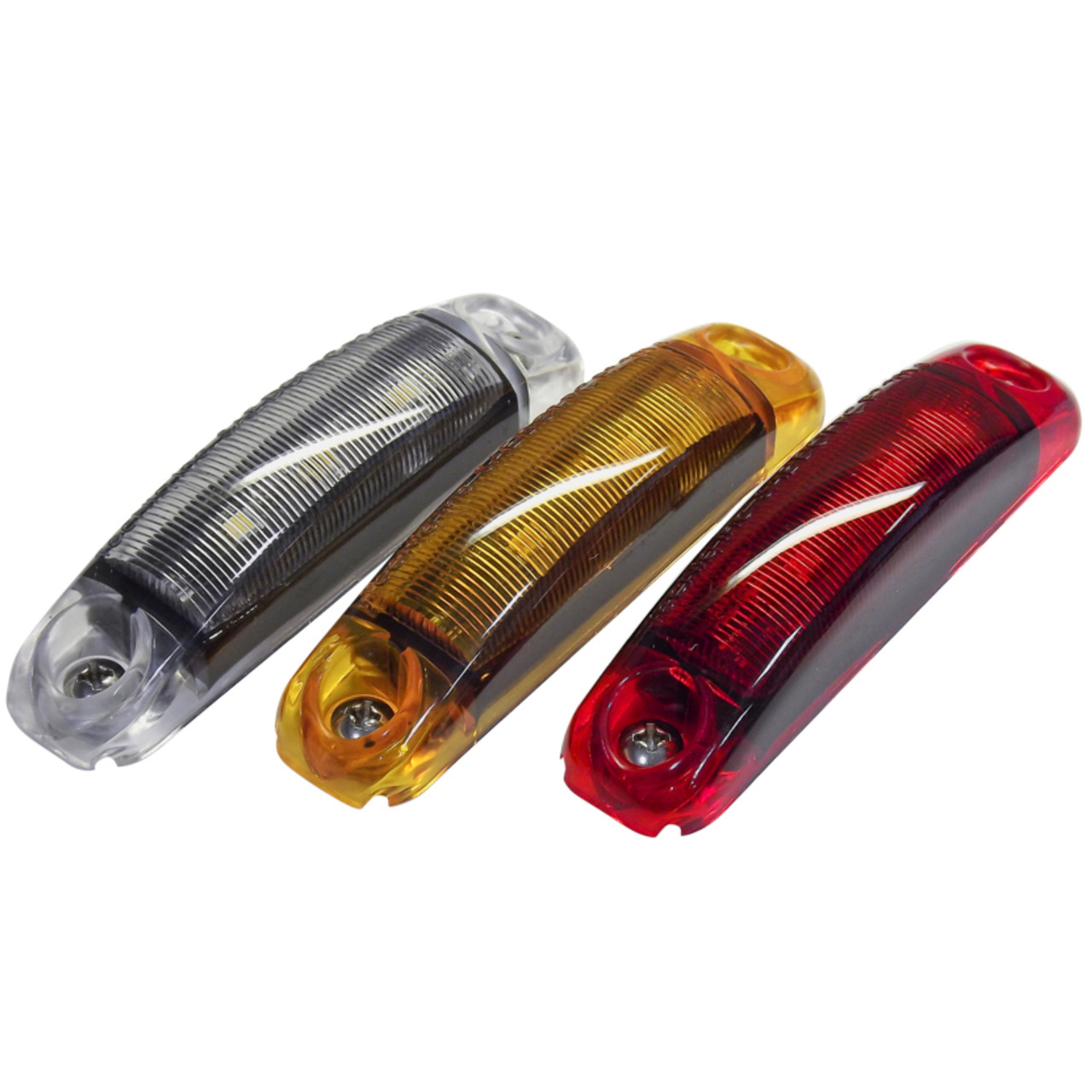 Tecniq OEM 3.5"x.75" Surface mountP2/ PC rated Amber/Clr sidemarker Hardwired, S18-AC00-1