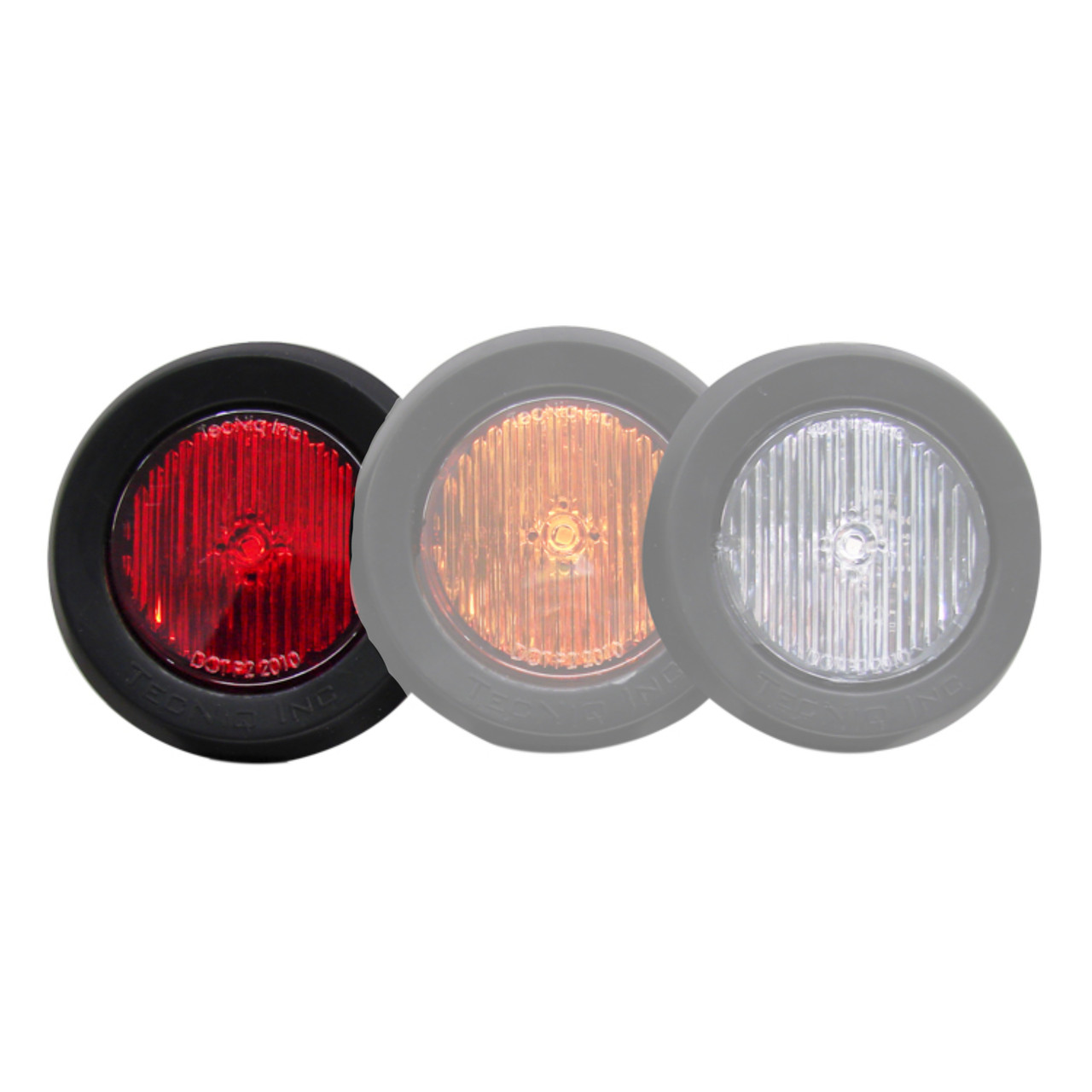 Tecniq OEM 2" Round Red Sidemarker Red Lens, S30-RR00-1