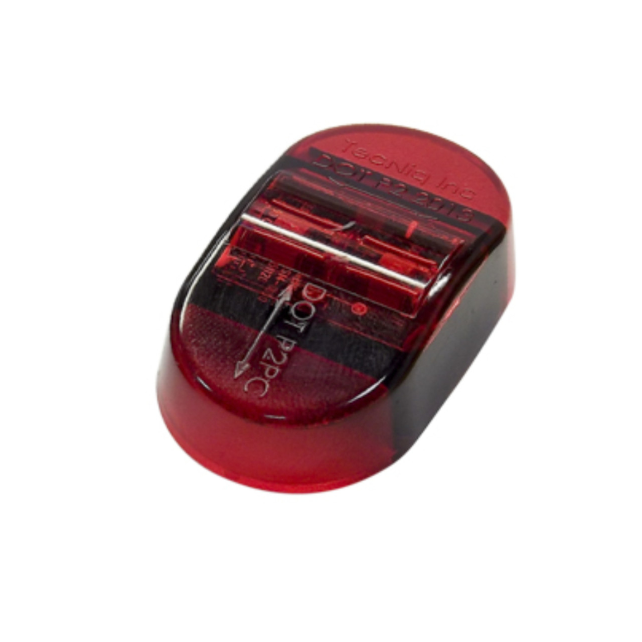 Tecniq OEM S14 Red PCP2 Stainless Steel Stud Mount Marker Light Red Lens 24 "Pigtail, S14-RRP1-1