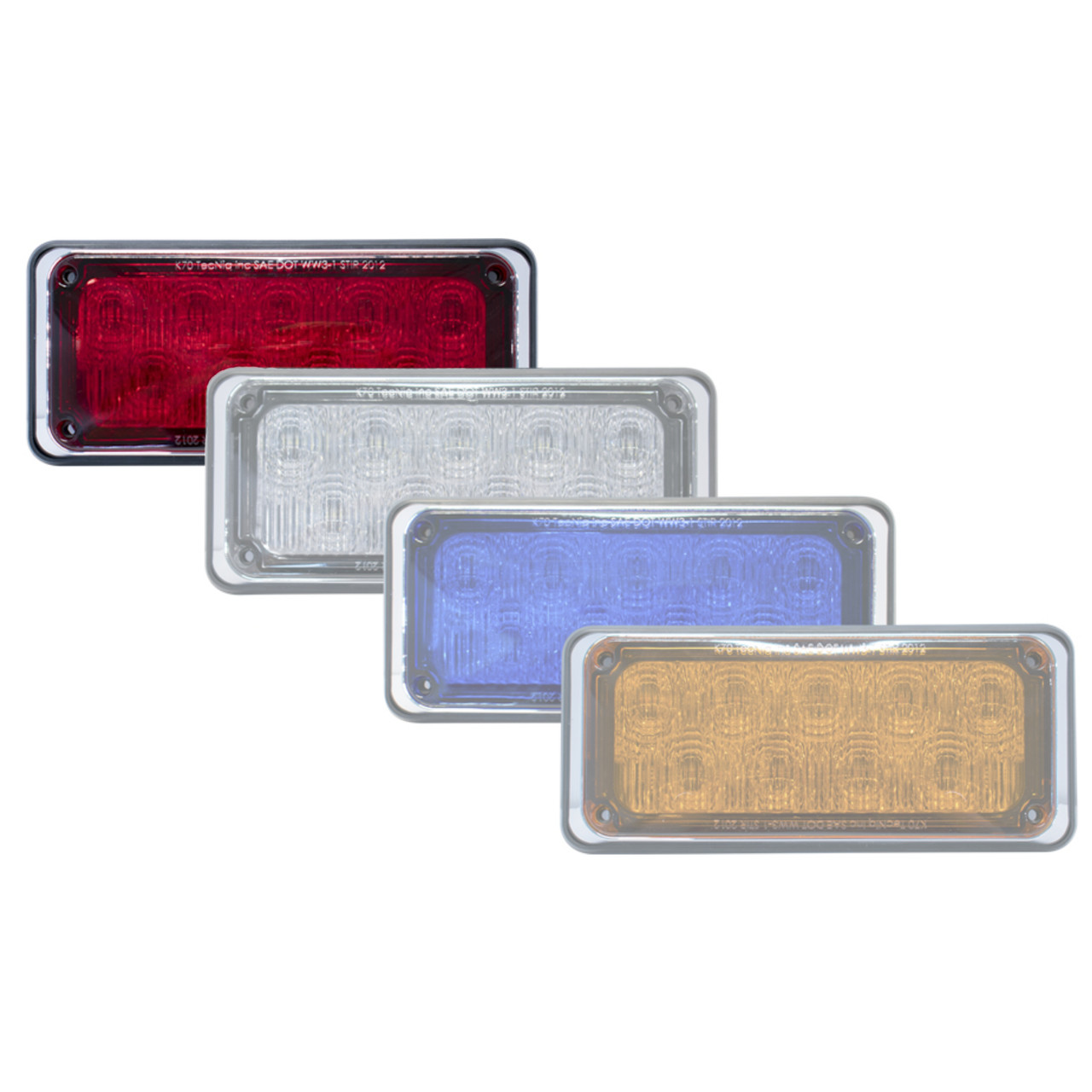 Tecniq OEM K70 Steady Red Flasher Red Lens, K70-RRS0-1