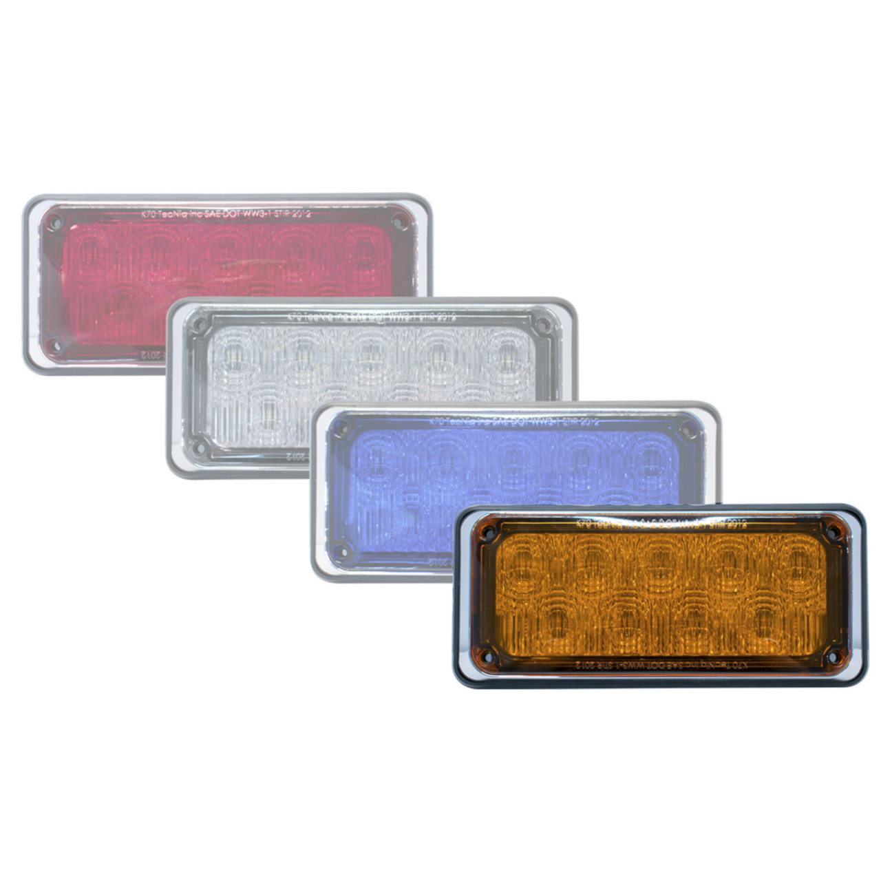 Tecniq OEM K70 AutoSync Amber Flasher Lamp Amber Lens, K70-AA00-1