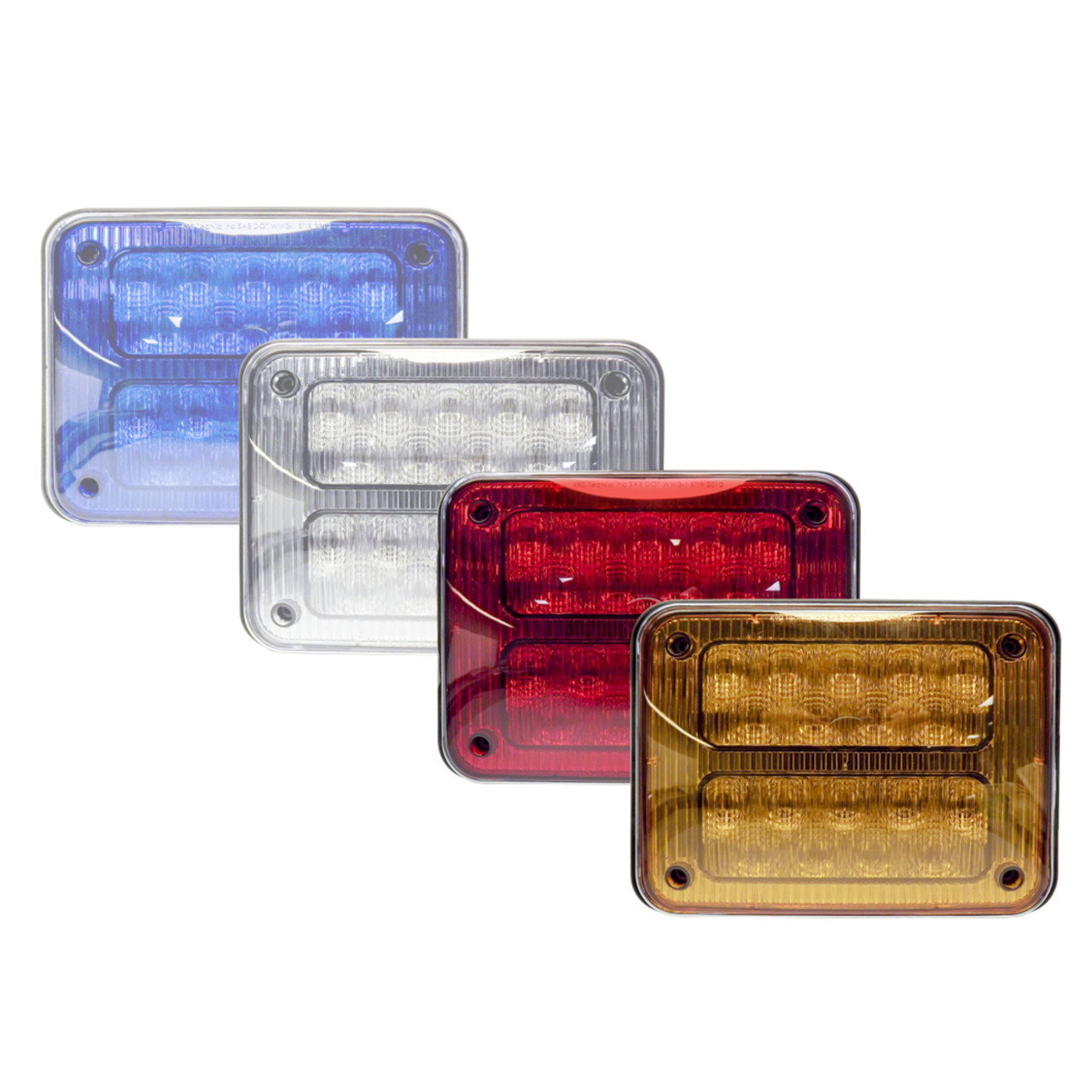 Tecniq OEM K90 Steady Red Amber Flasher Lamp Clear Lens, K90-RAS0-1