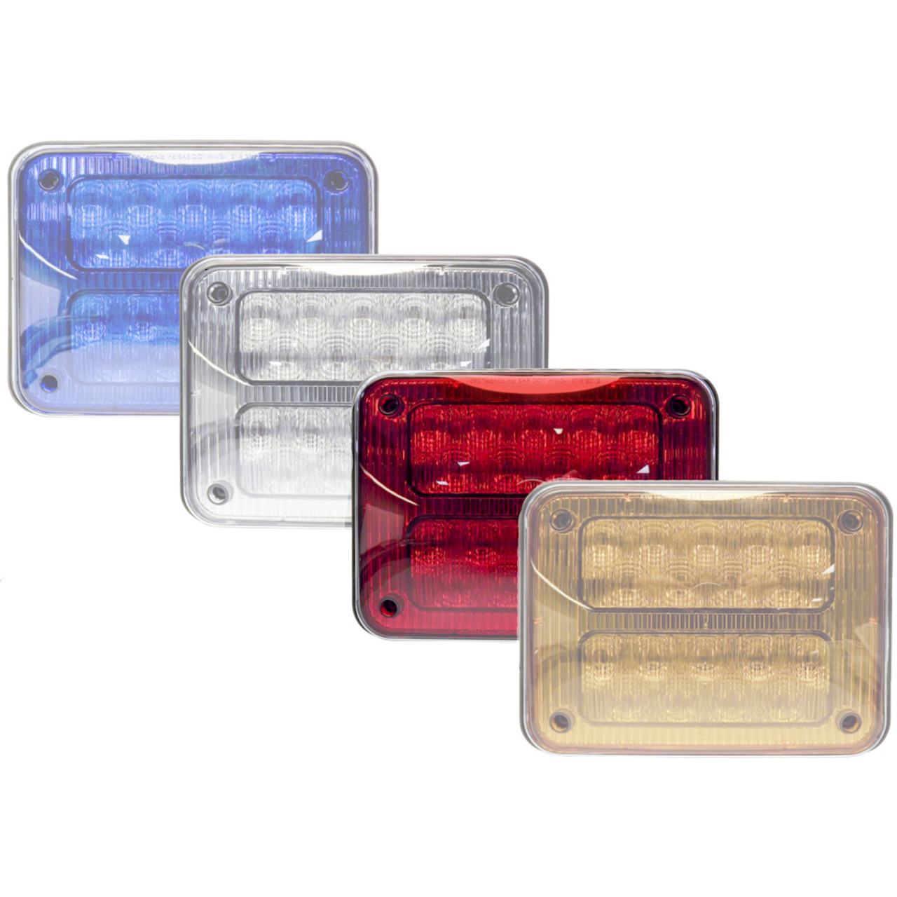 Tecniq OEM K90 AutoSync Red Flasher White Scene Clear Lens, K90-RS00-1