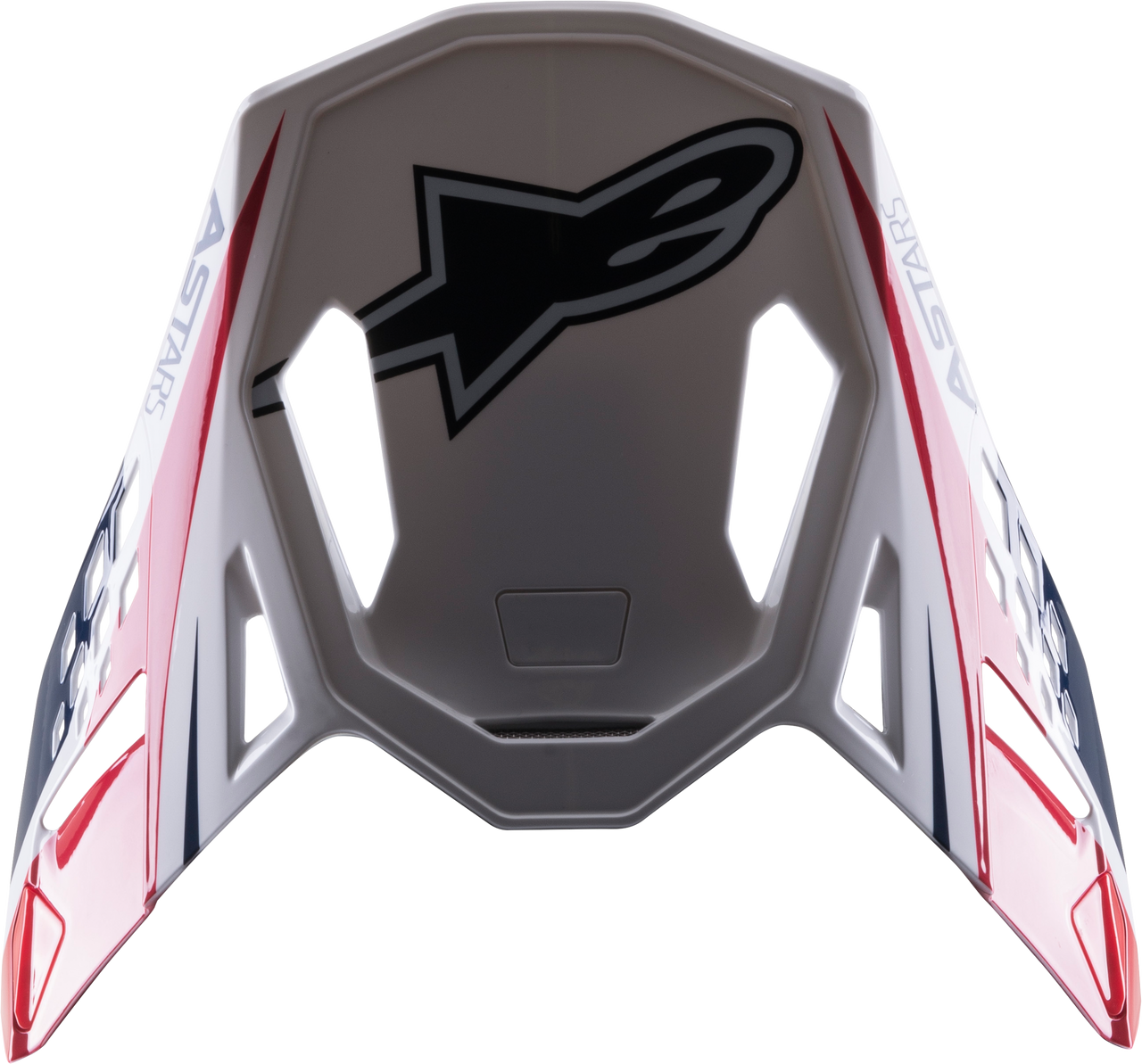 ALPINESTARS S-M10 CARBON META2 VISOR WHITE/RED/BLUE GLOSSY, 482-94028