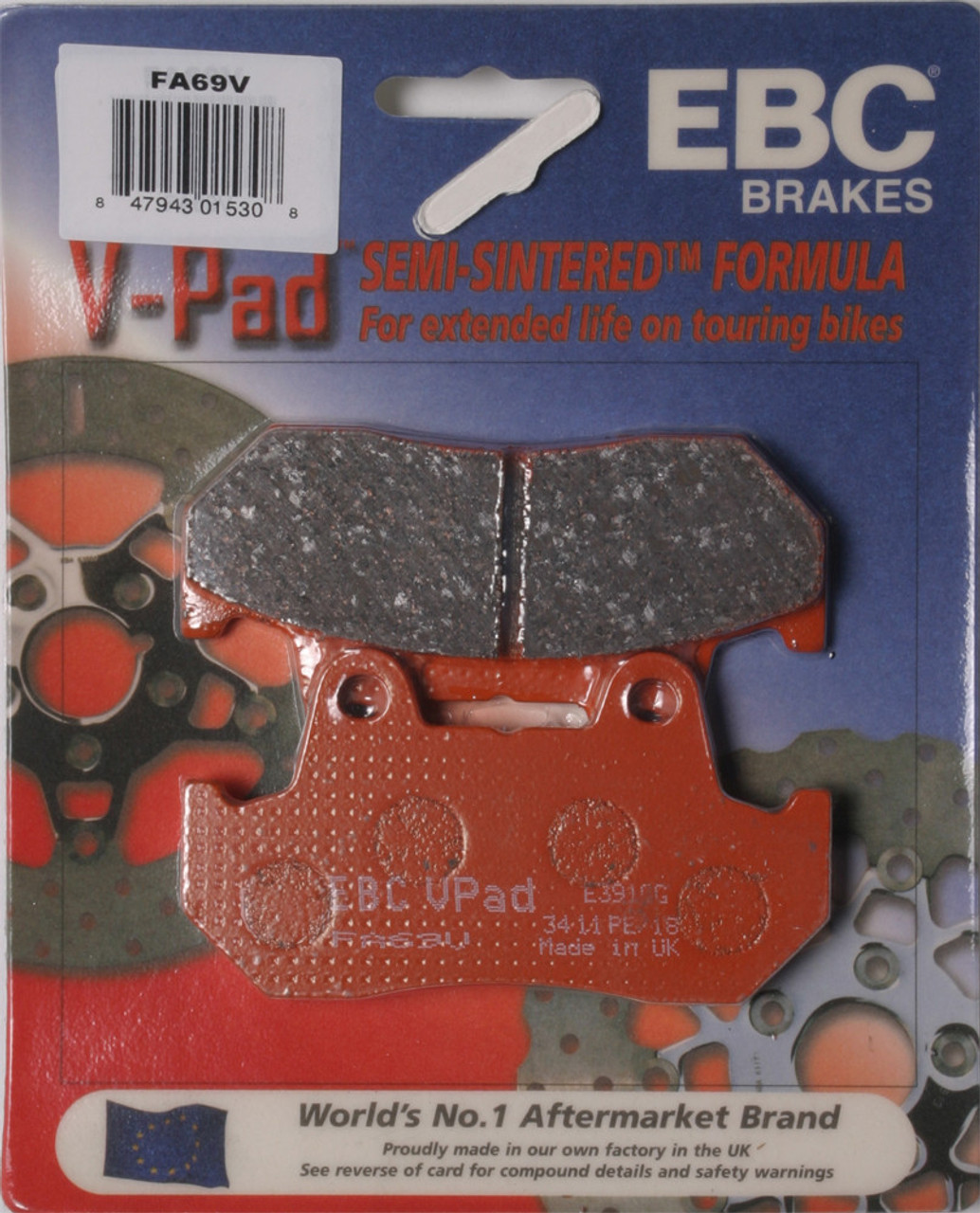 EBC Semi-Sintered Brake Pads, 15-69V