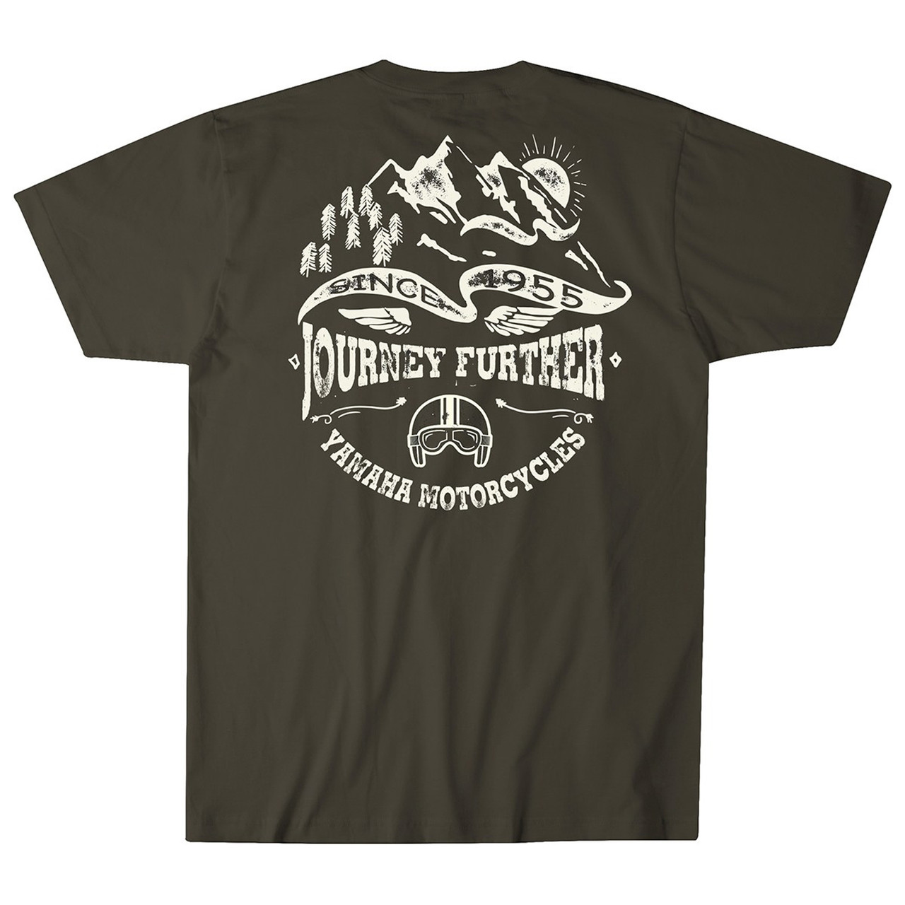 Yamaha New OEM, Branded Men's Journey Further Short Sleeve Tee, CRP-19TJF-OL-SM