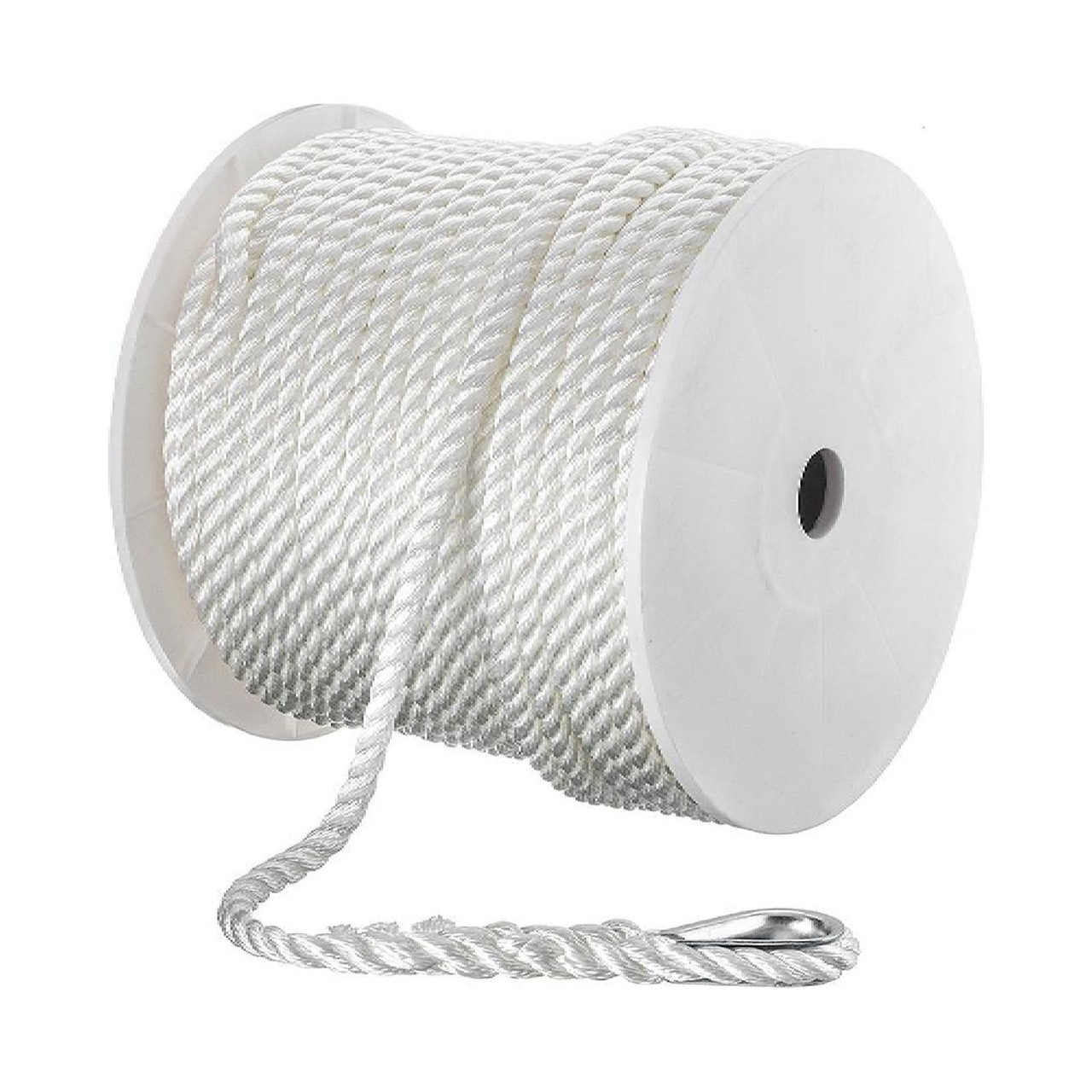 Seachoice New Anchor Line Twisted Nylon 1/2"x250ft White, 50-40781