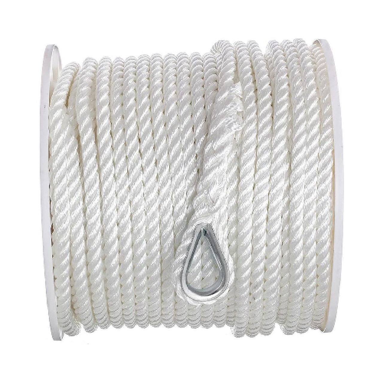 Seachoice New Anchor Line Twisted Nylon 1/2"x250ft White, 50-40781