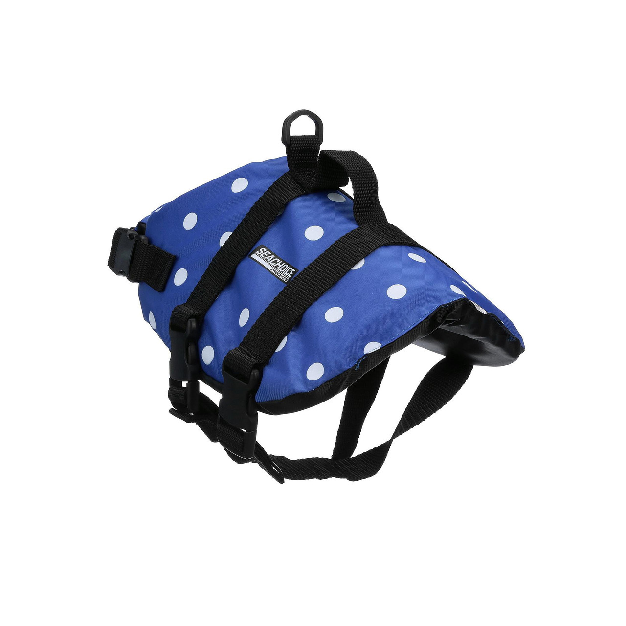 Seachoice New XS Dog Life Vest Blue Polka Dot with Grab Handle, 50-86270