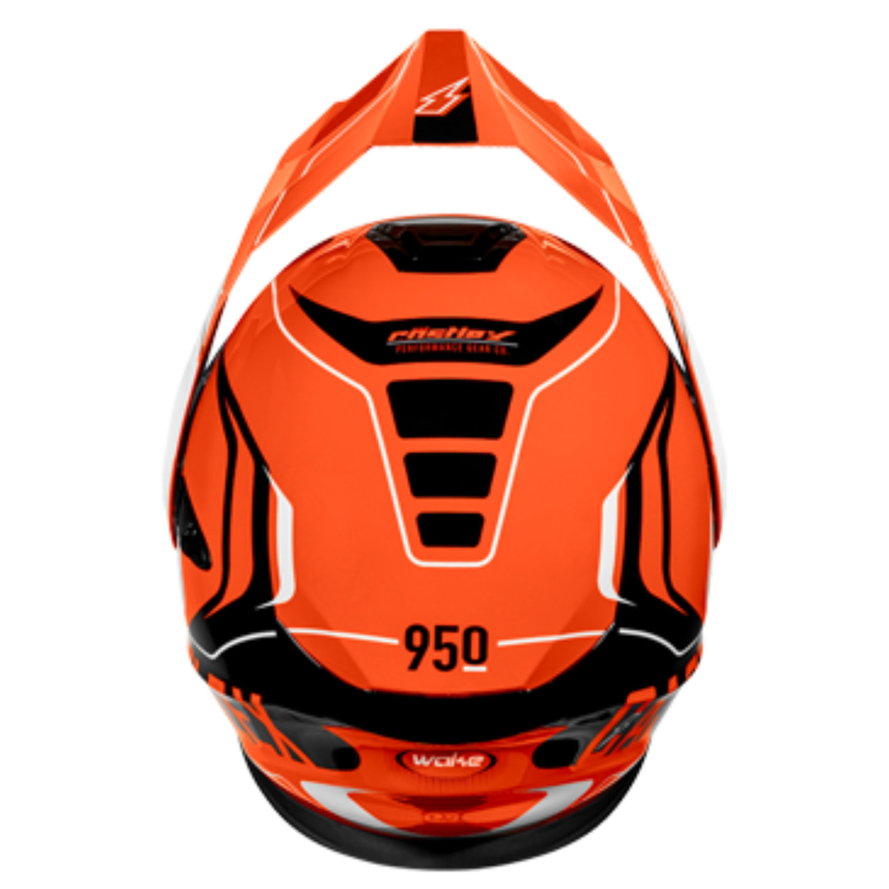 Castle X New 3X-Large Flo-Orange/Black Electric CX950V2 Wake Helmet, 45-22159T