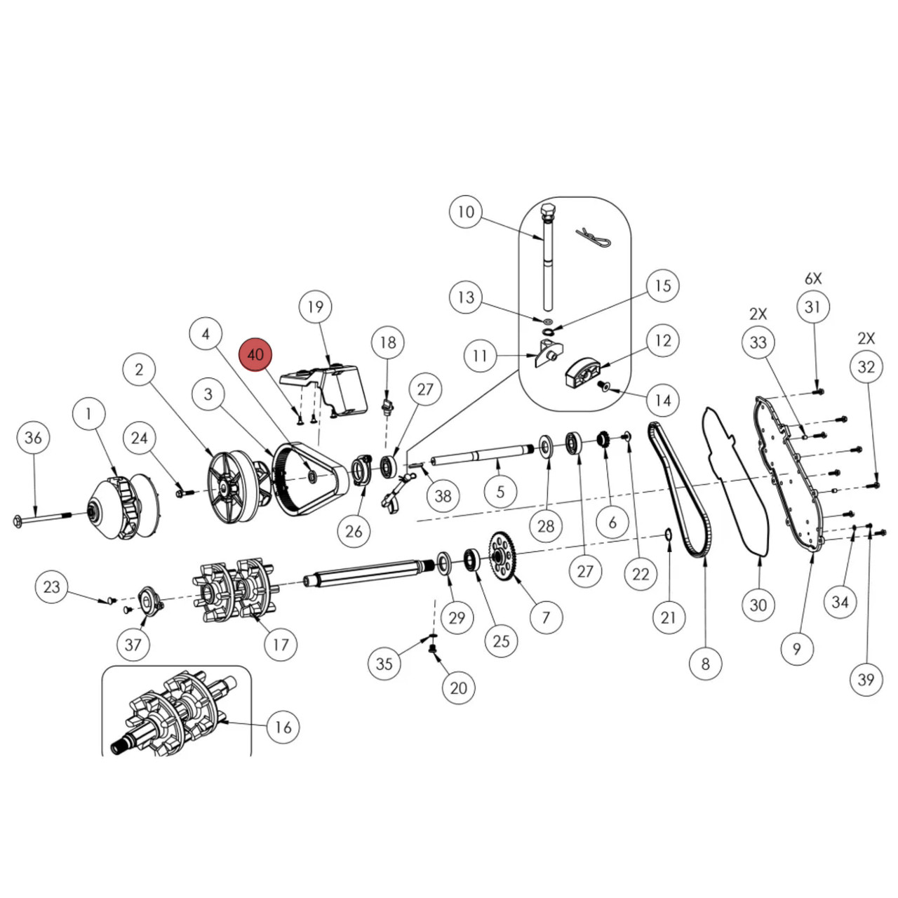 Widescape OEM Driven Sprocket (46T), SF25-0005P3-010