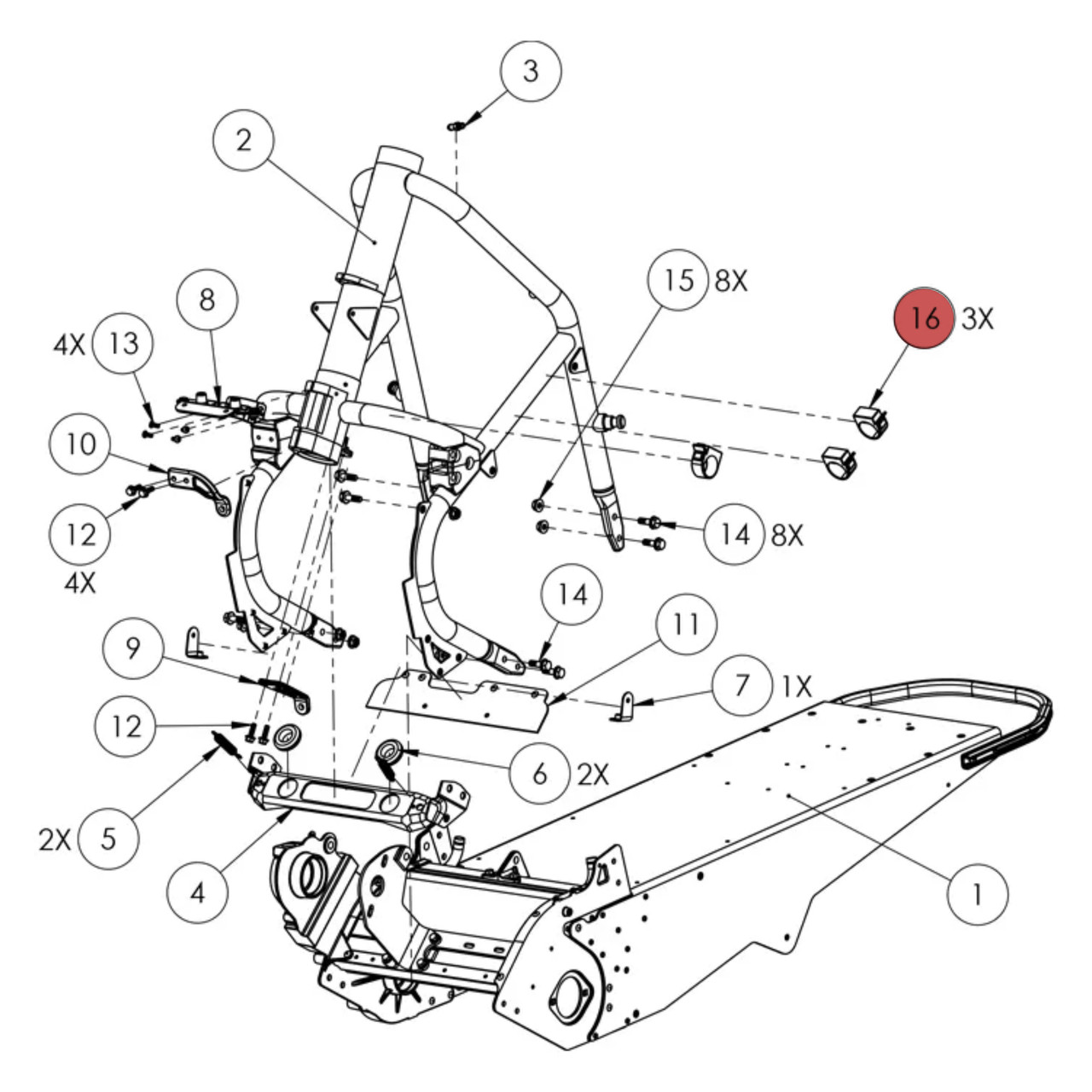 Widescape OEM Frame Rubber Grommet, TBX-01AB003